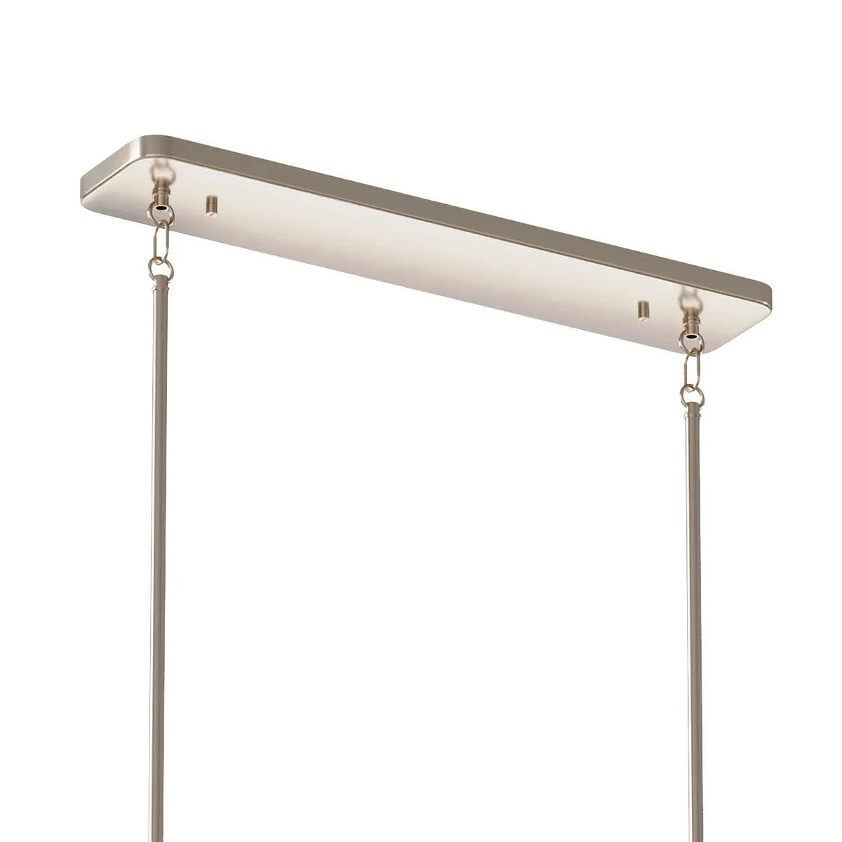 Kimrose 45" 10-Light Linear Chandelier with Clear Fluted Glass, Polished Nickel Finish - Bees Lighting
