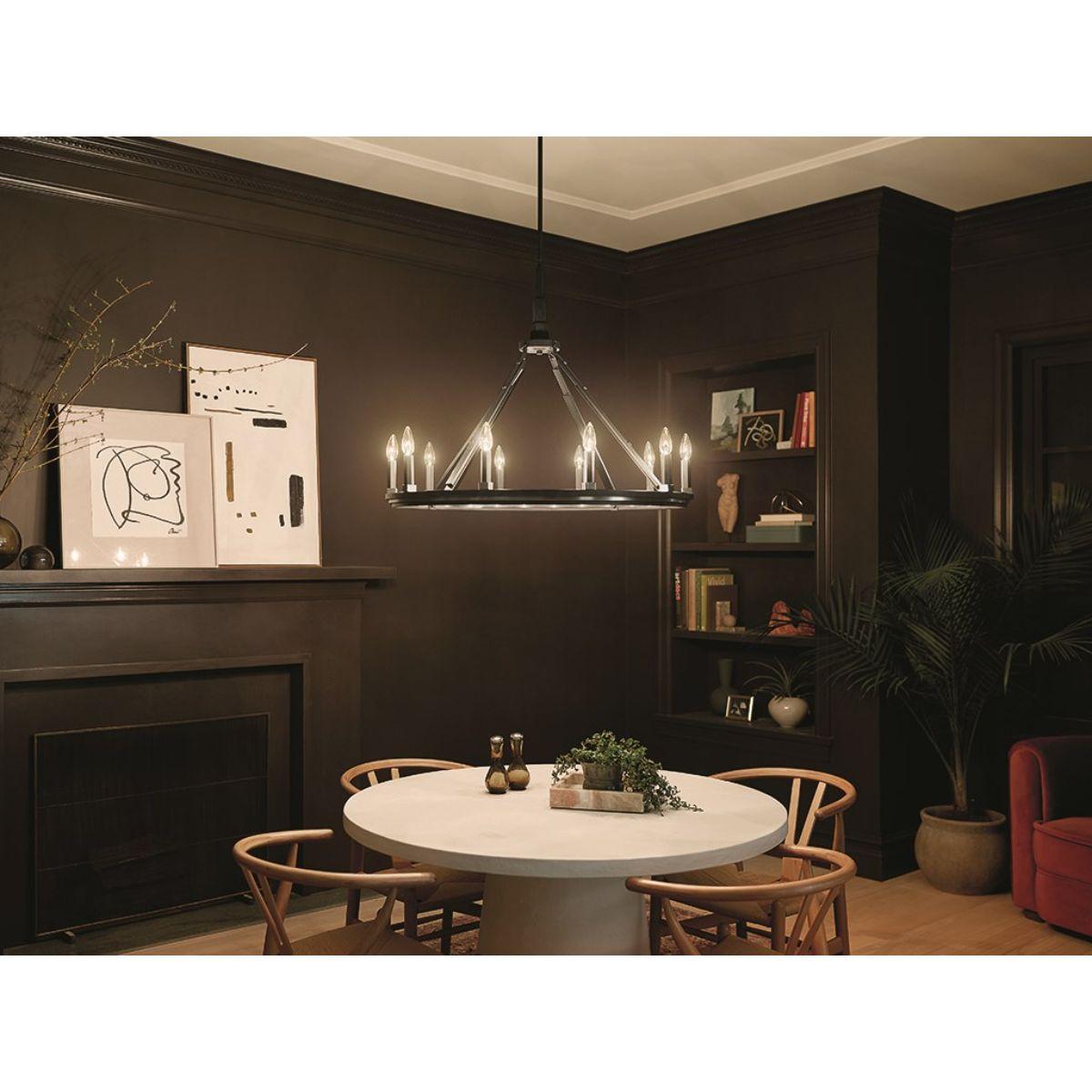 Emmala 34 in. 10 Lights Chandelier Black finish - Bees Lighting