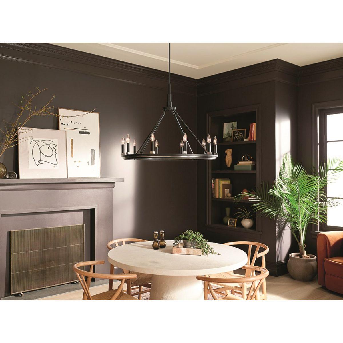 Emmala 34 in. 10 Lights Chandelier Black finish - Bees Lighting