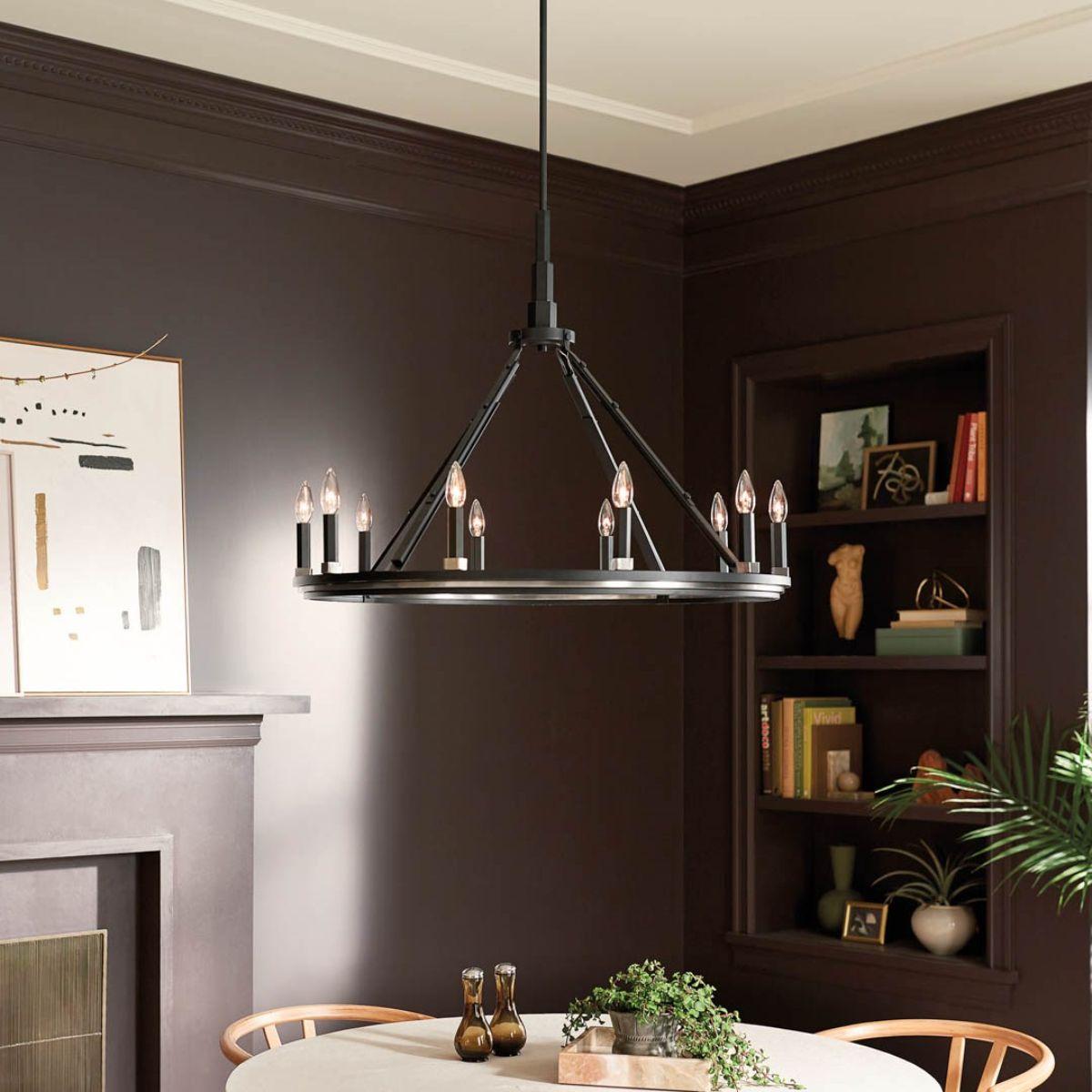 Emmala 34 in. 10 Lights Chandelier Black finish - Bees Lighting
