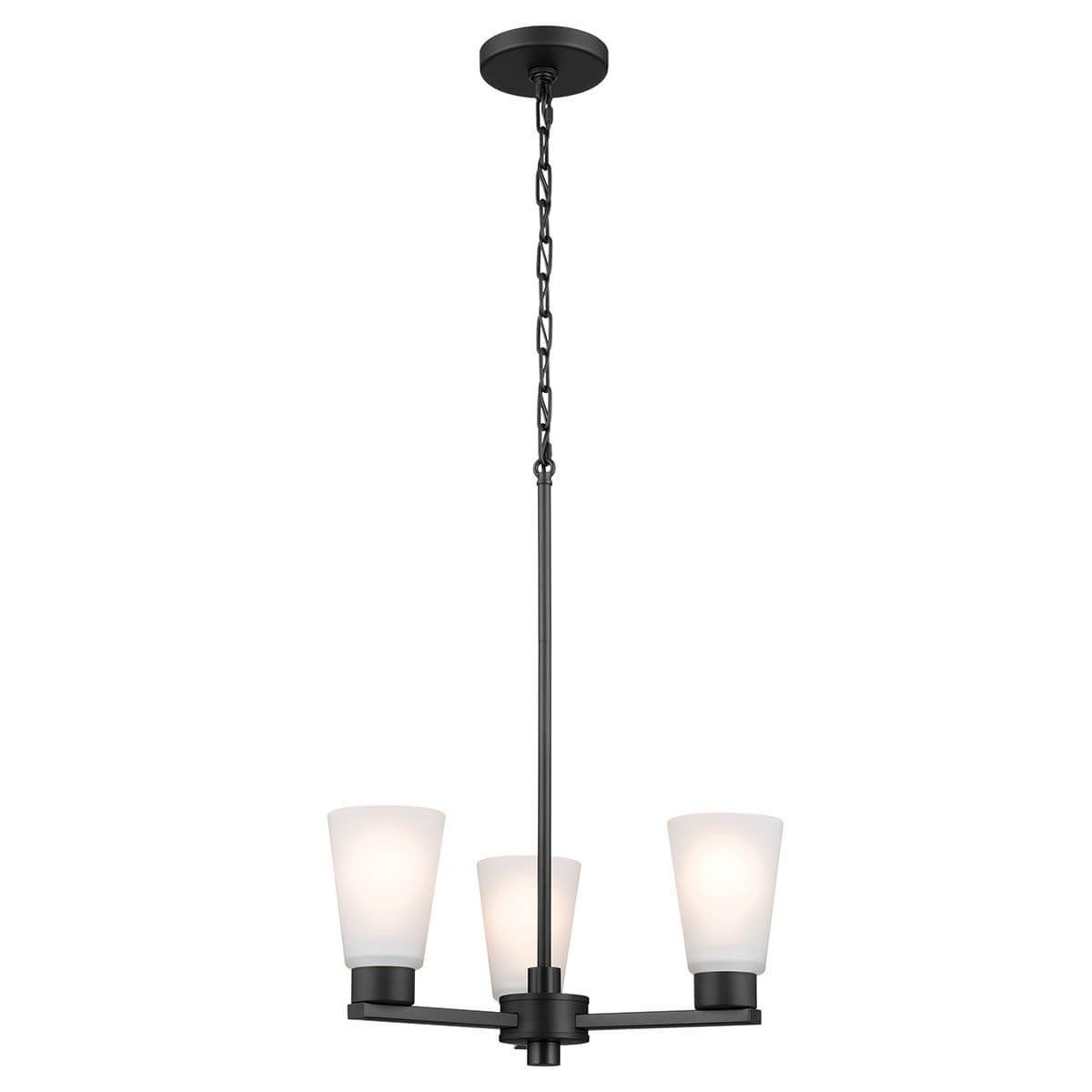 Stamos 18 in. 3 Lights Chandelier Black finish - Bees Lighting