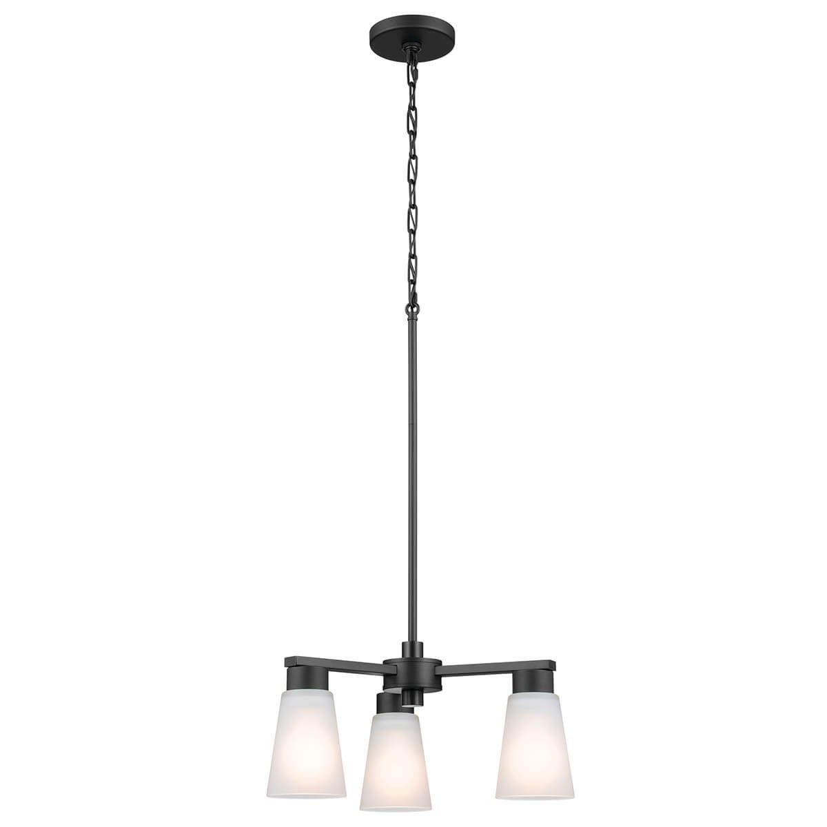 Stamos 18 in. 3 Lights Chandelier Black finish - Bees Lighting
