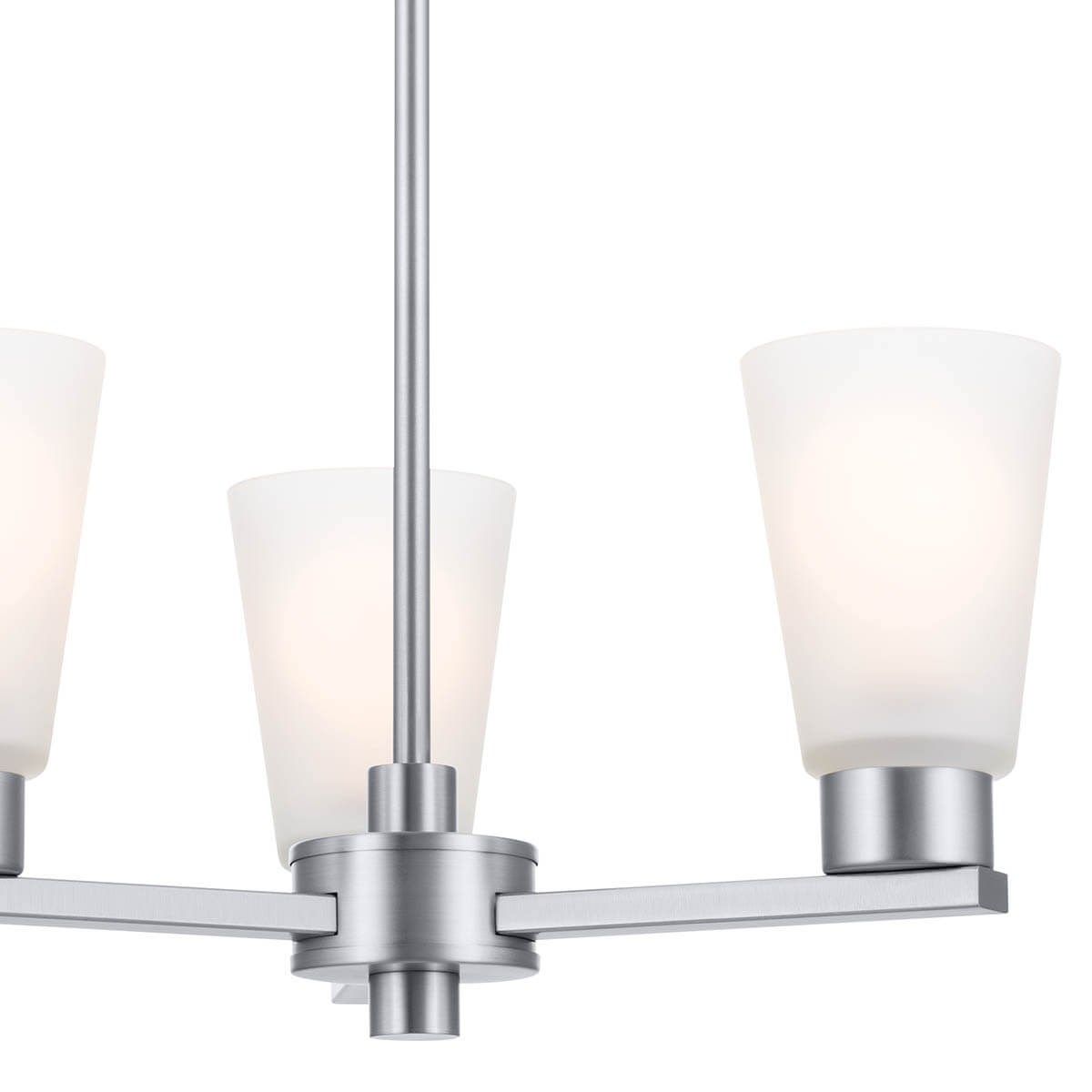 Stamos 18 in. 3 Lights Chandelier Brushed Nickel finish - Bees Lighting