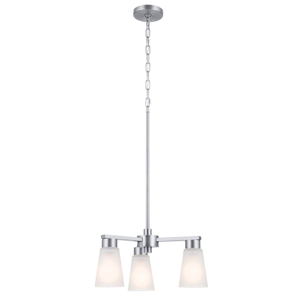 Stamos 18 in. 3 Lights Chandelier Brushed Nickel finish - Bees Lighting