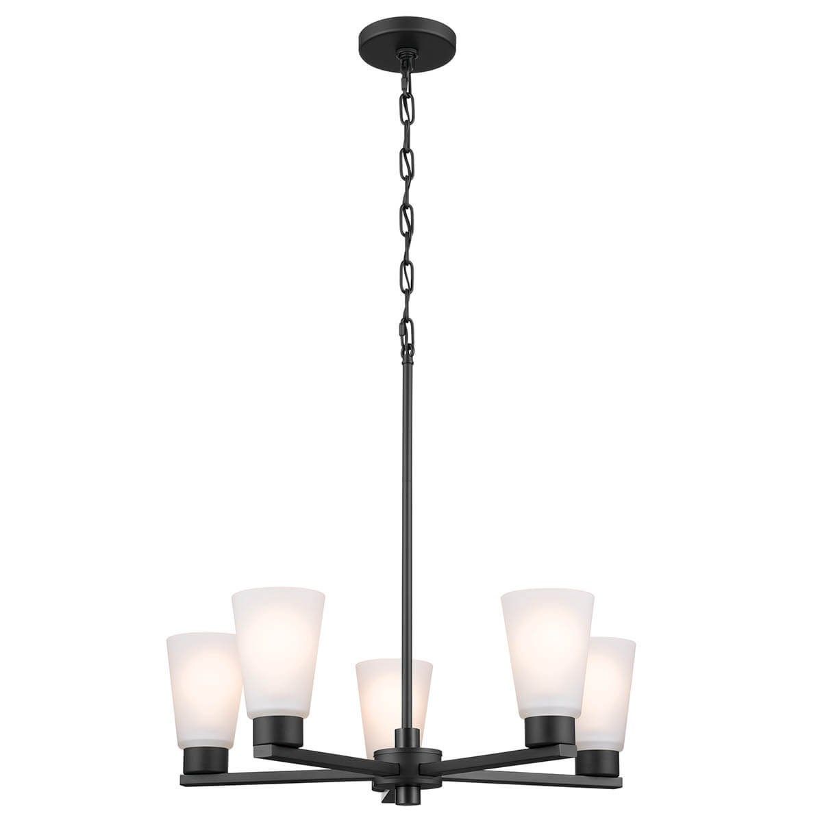 Stamos 24 in. 5 Lights Chandelier Black finish - Bees Lighting