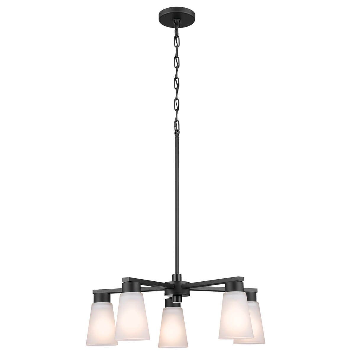 Stamos 24 in. 5 Lights Chandelier Black finish - Bees Lighting