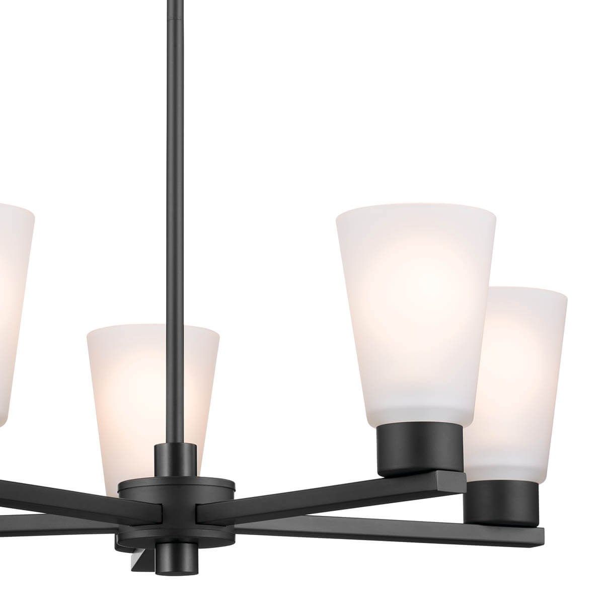 Stamos 24 in. 5 Lights Chandelier Black finish - Bees Lighting