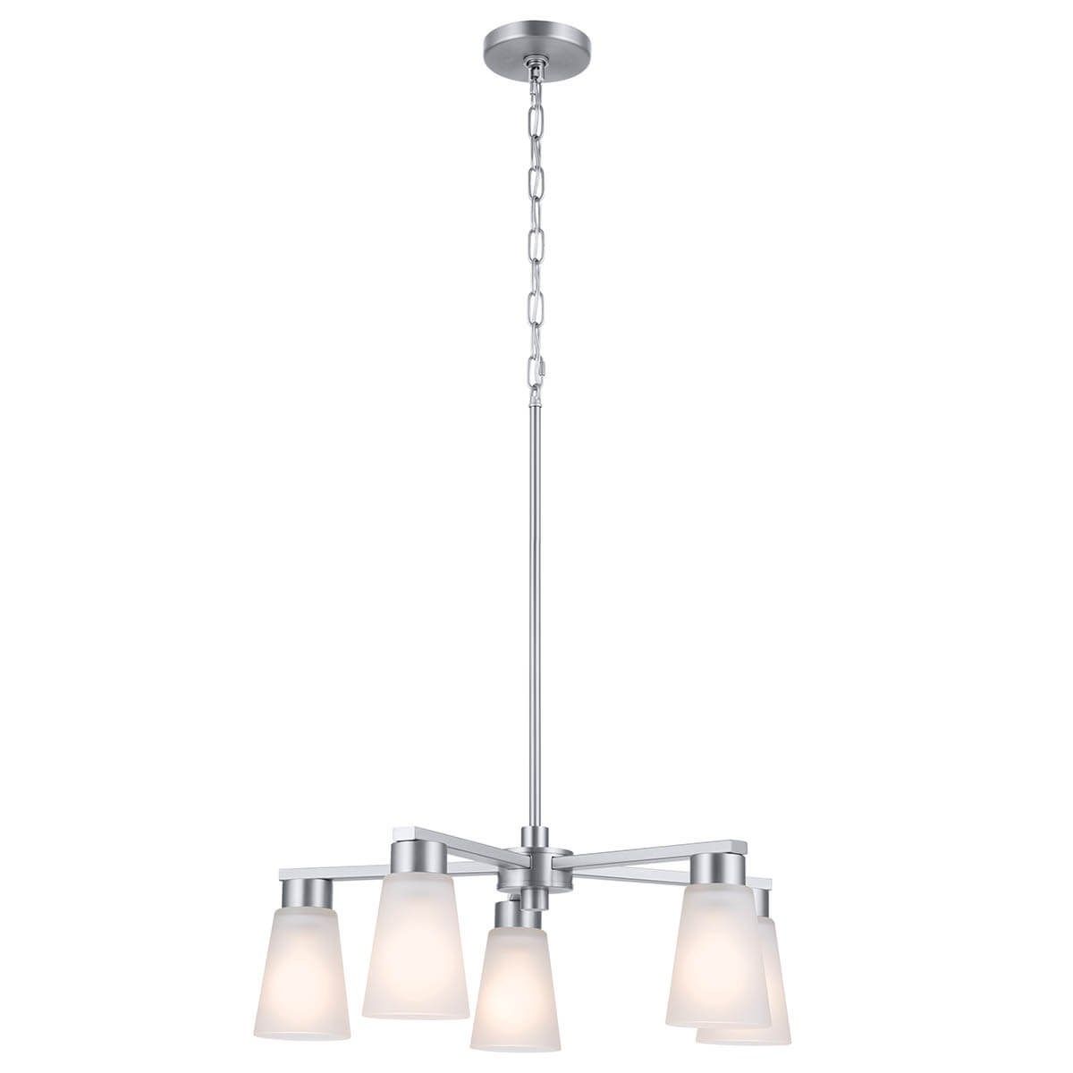 Stamos 24 in. 5 Lights Chandelier Brushed Nickel finish - Bees Lighting
