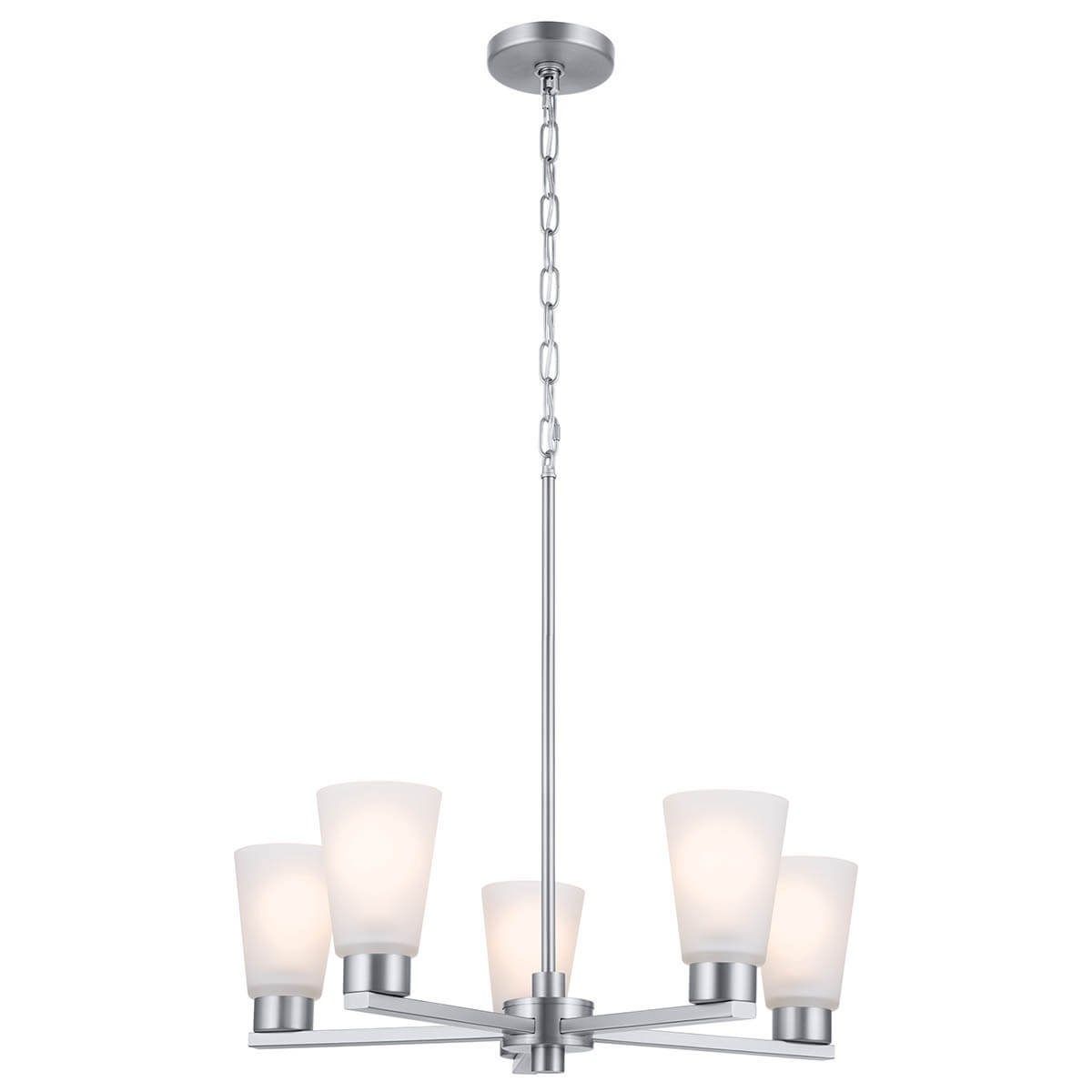 Stamos 24 in. 5 Lights Chandelier Brushed Nickel finish - Bees Lighting