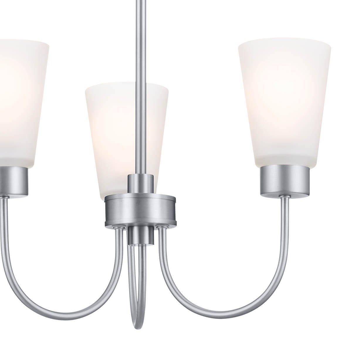 Erma 18 in. 3 Lights Chandelier Brushed Nickel finish - Bees Lighting