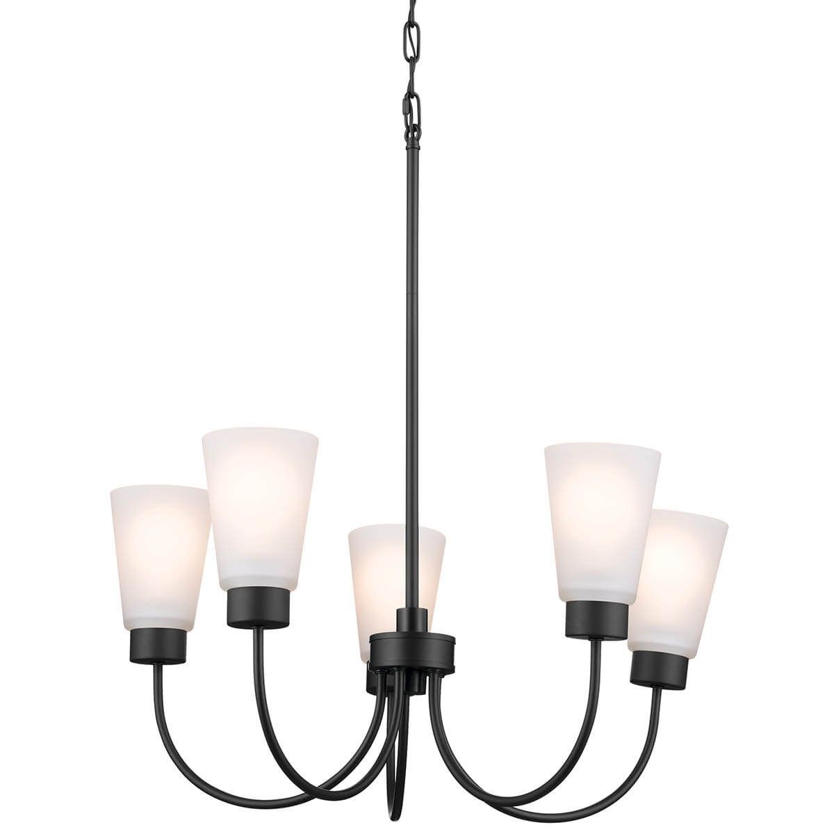 Erma 24 in. 5 Lights Chandelier Black finish - Bees Lighting