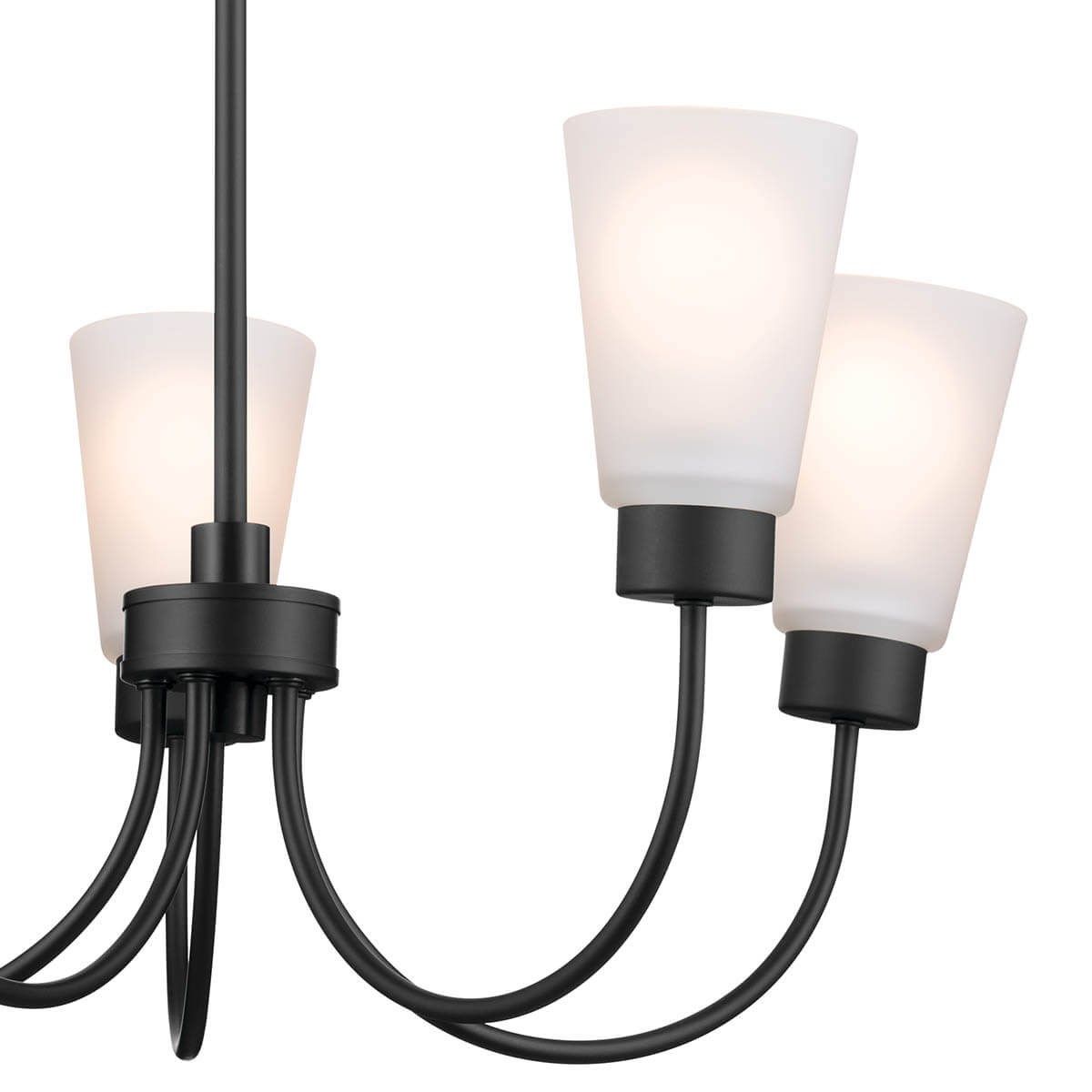 Erma 24 in. 5 Lights Chandelier Black finish - Bees Lighting