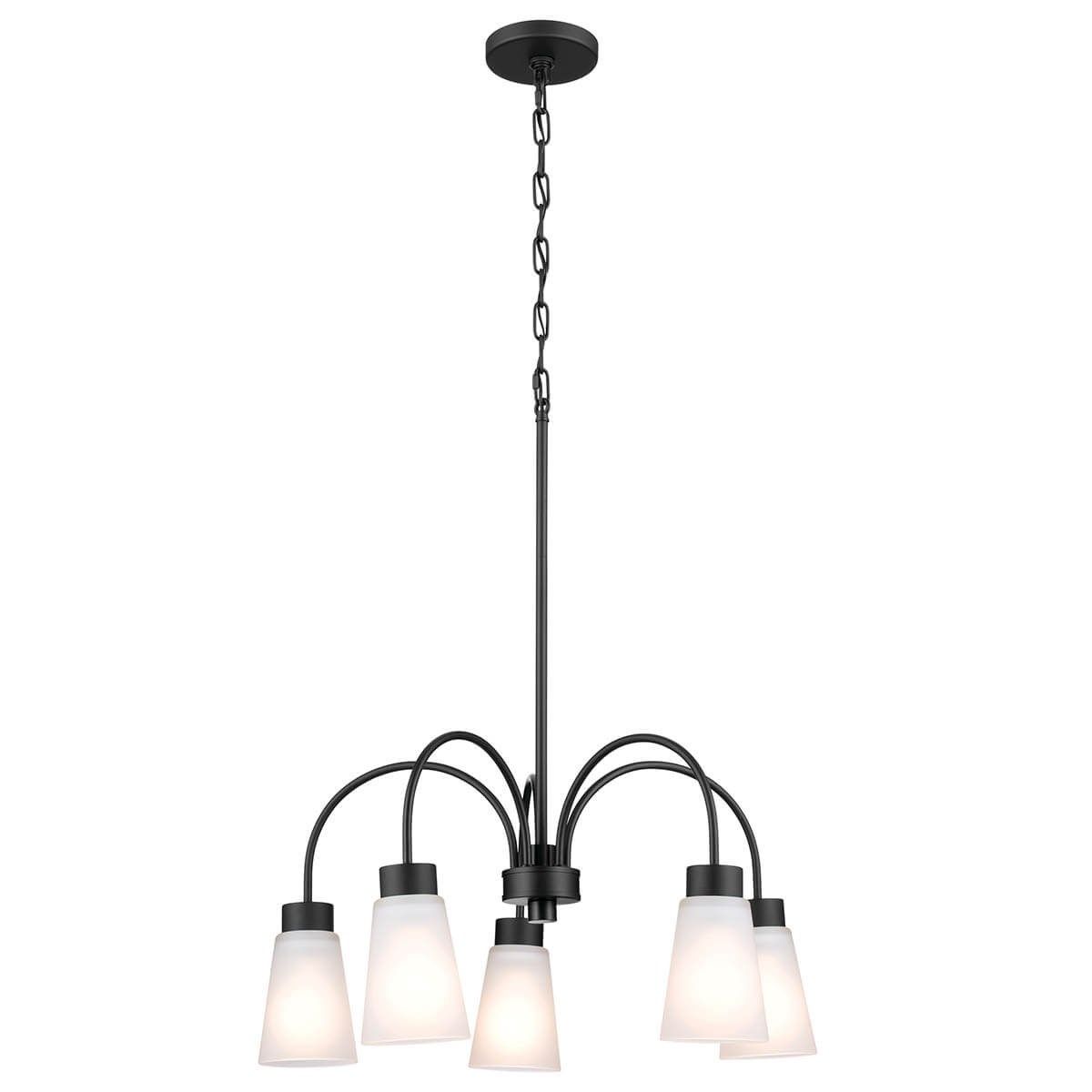 Erma 24 in. 5 Lights Chandelier Black finish - Bees Lighting
