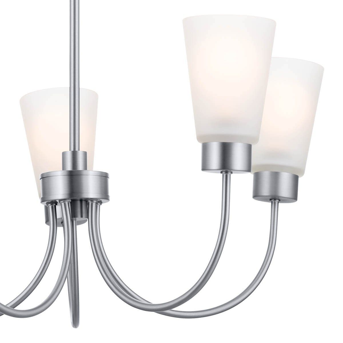Erma 24 in. 5 Lights Chandelier Brushed Nickel finish - Bees Lighting