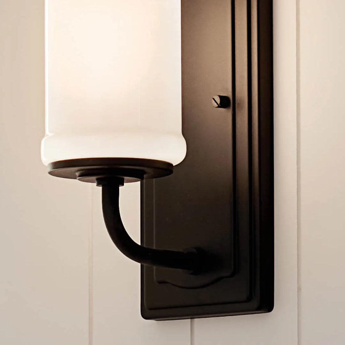 Vetivene 12" 1-Light Wall Sconce, Textured Black Finish - Bees Lighting