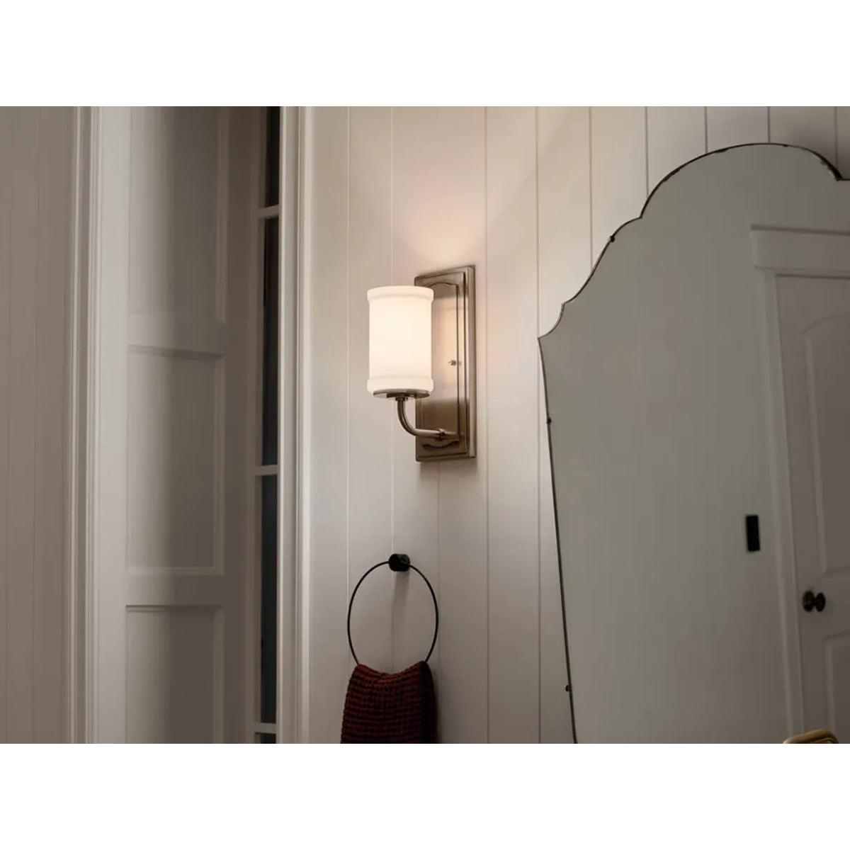 Vetivene 12" 1-Light Wall Sconce, Classic Pewter Finish - Bees Lighting