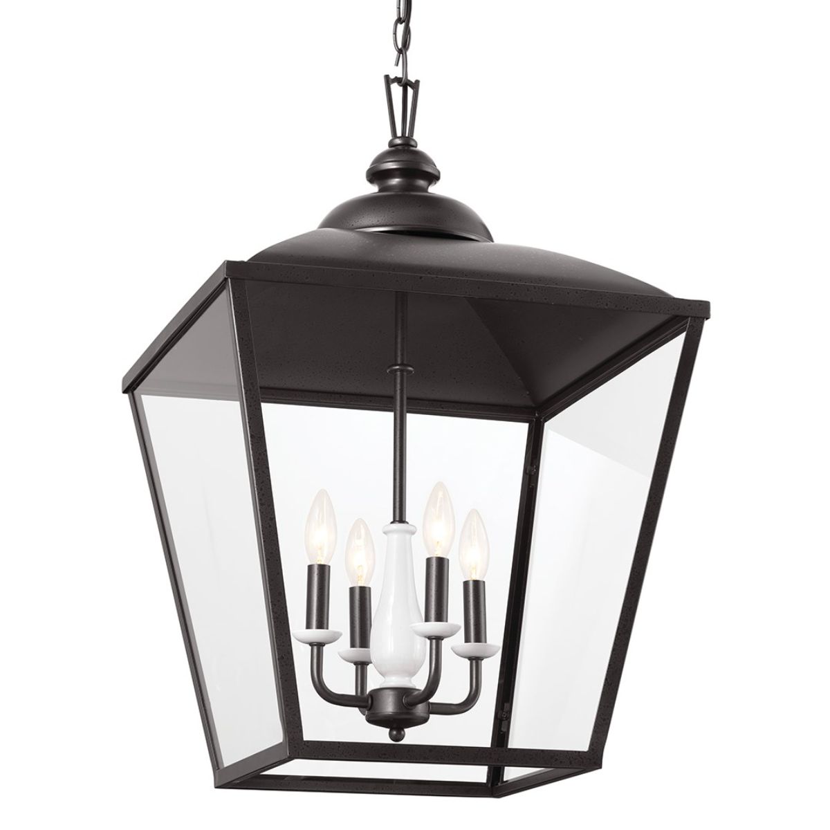 Dame 19 in. 4 lights Pendant Light Anvil Iron finish - Bees Lighting