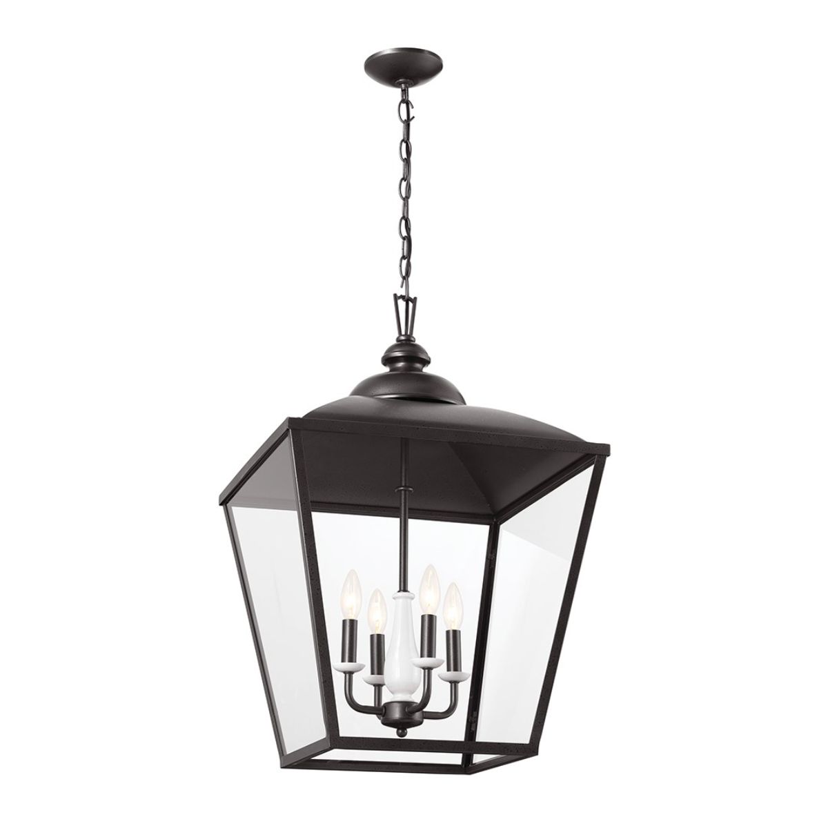 Dame 19 in. 4 lights Pendant Light Anvil Iron finish - Bees Lighting