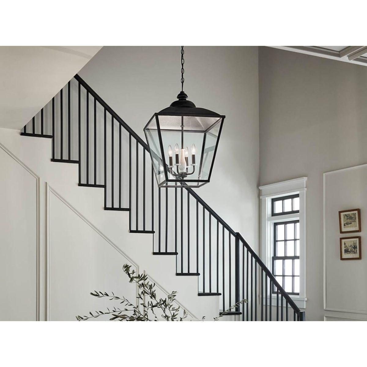 Dame 19 in. 4 lights Pendant Light Anvil Iron finish - Bees Lighting