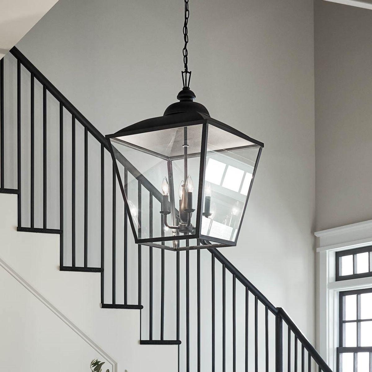 Dame 19 in. 4 lights Pendant Light Textured Black finish - Bees Lighting