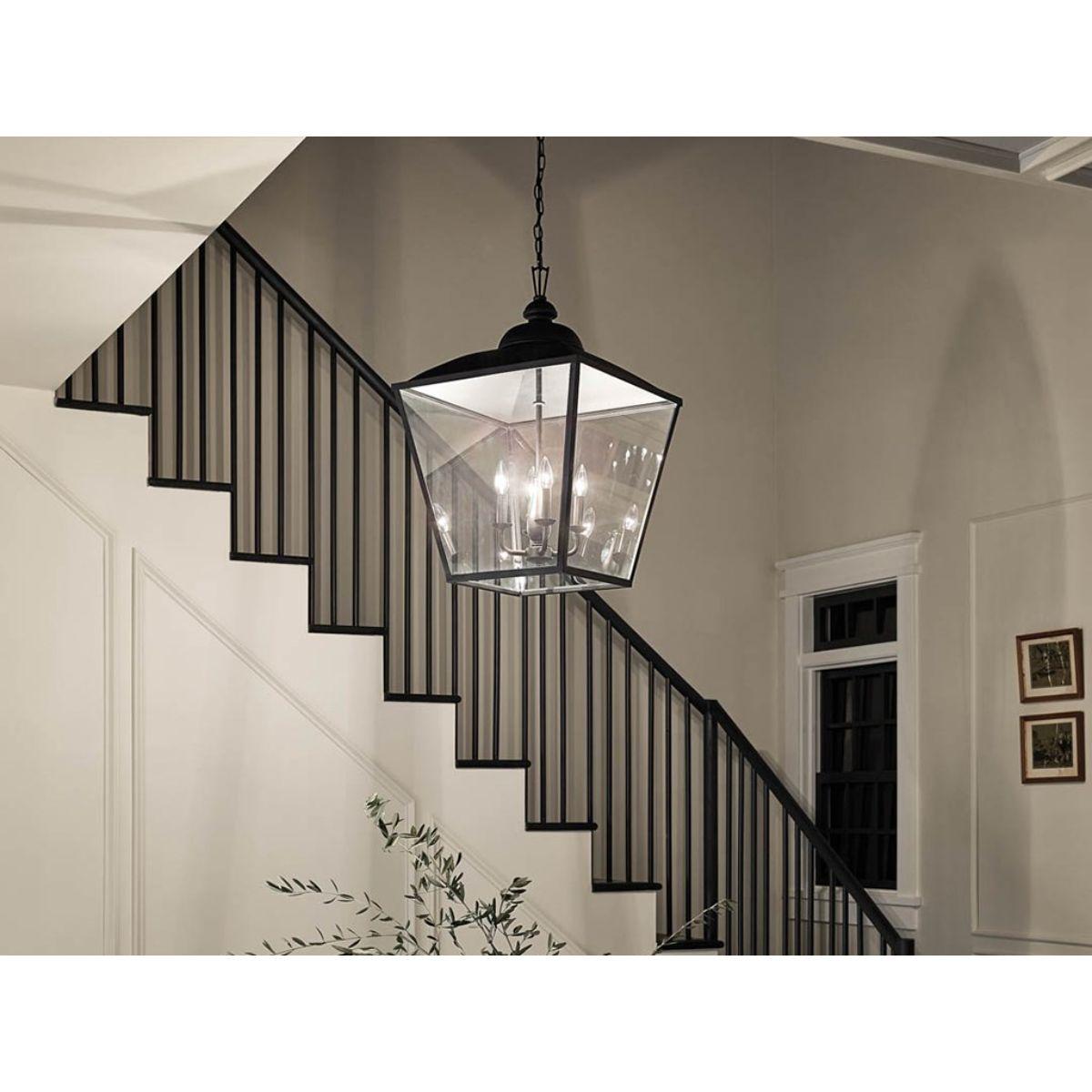 Dame 19 in. 4 lights Pendant Light Textured Black finish - Bees Lighting
