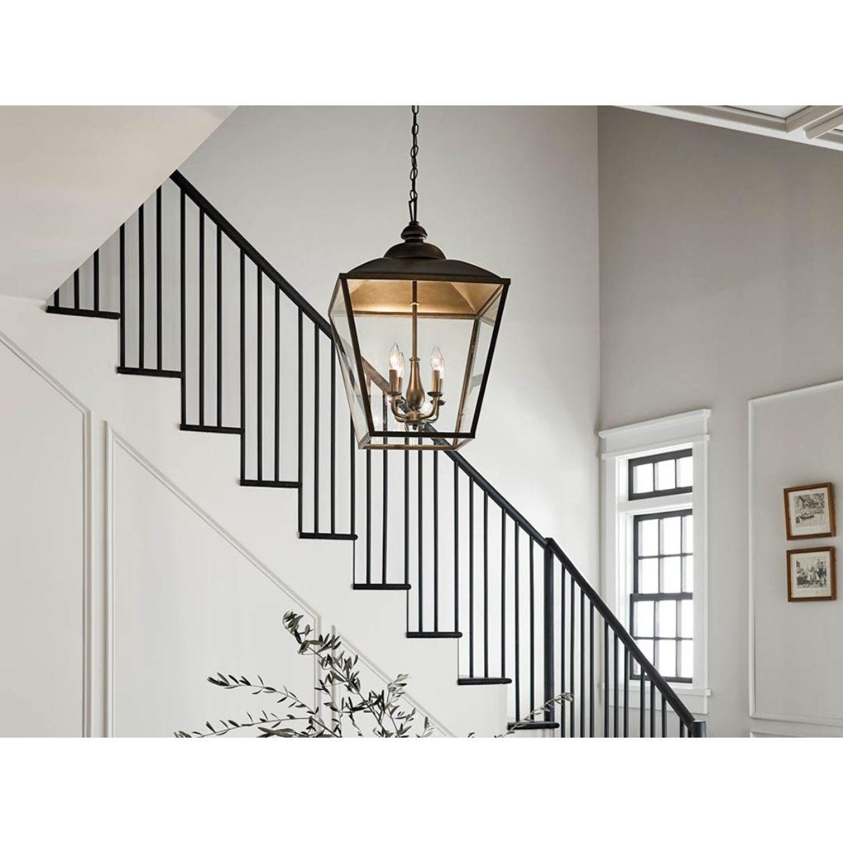 Dame 19 in. 4 lights Pendant Light Bronze finish - Bees Lighting