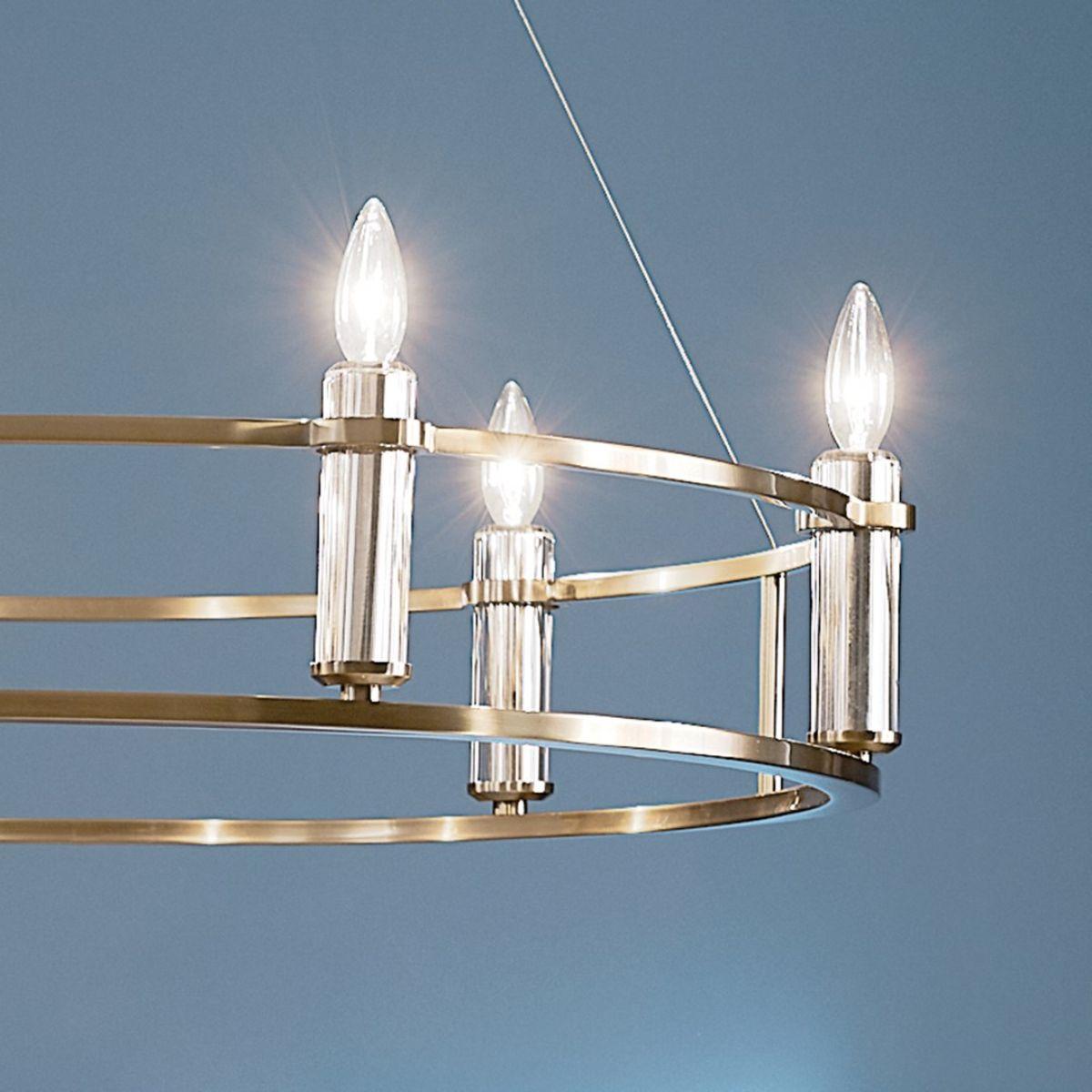 Rosalind 33 in. 6 Lights Chandelier Brushed Brass finish - Bees Lighting