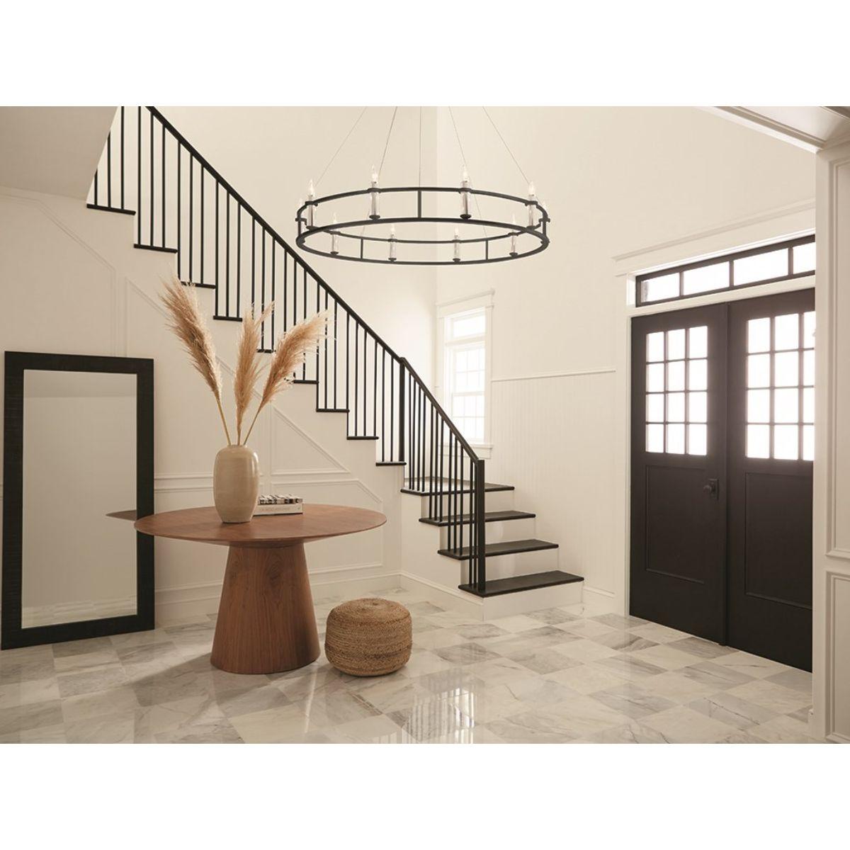 Rosalind 50 in. 10 Lights Chandelier Black finish - Bees Lighting