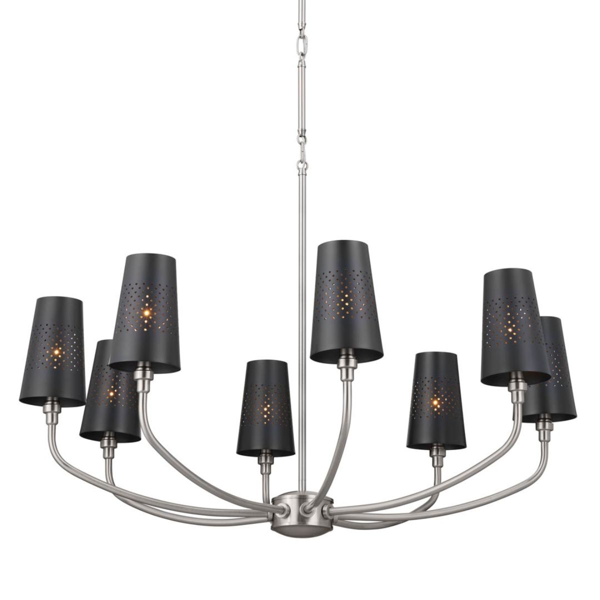 Adeena 37 in. 8 Lights Chandelier Pewter finish - Bees Lighting