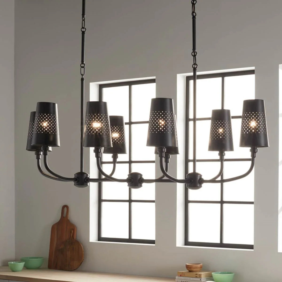 Adeena 47" 8 Lights Linear Chandelier - Bees Lighting