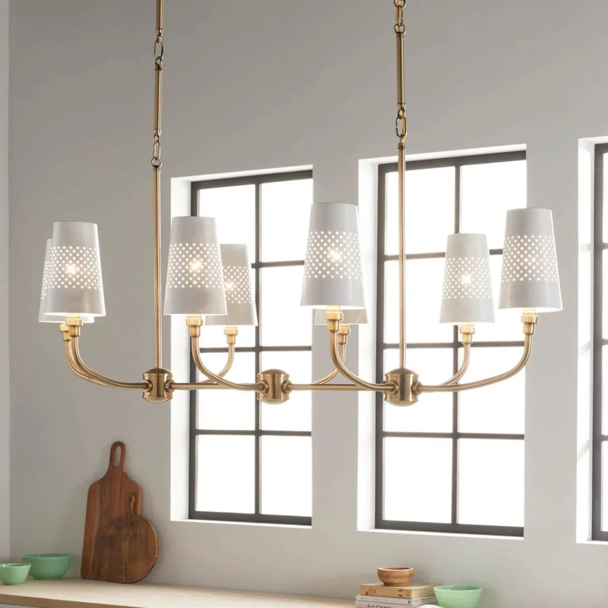 Adeena 47" 8 Lights Linear Chandelier - Bees Lighting