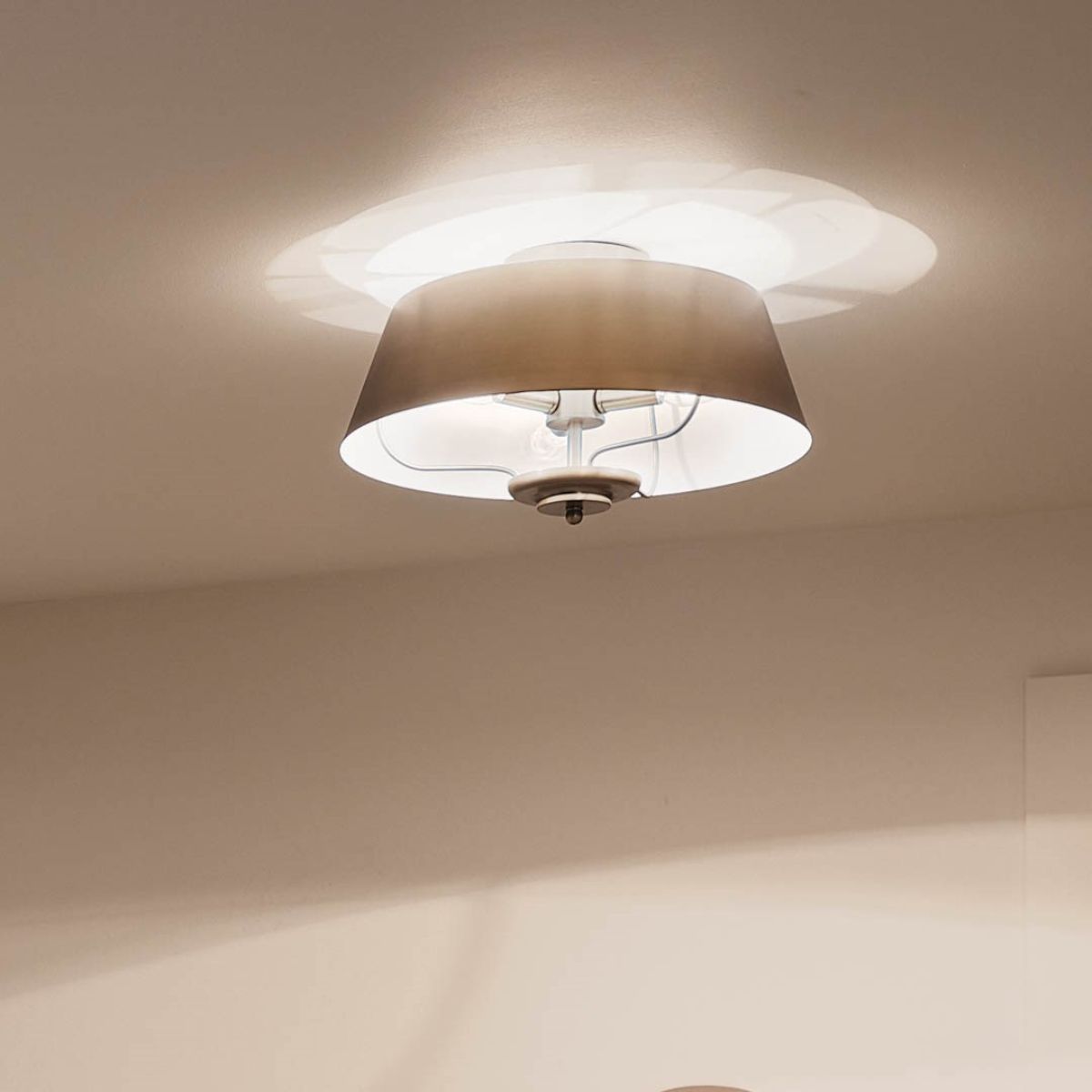 Luella 16 in. 3 Lights Convertible Pendant/Semi Flush Mount Light Brushed Brass finish - Bees Lighting