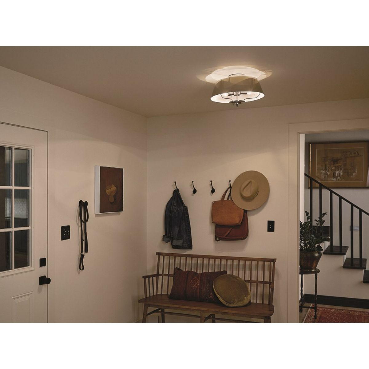 Luella 16 in. 3 Lights Convertible Pendant/Semi Flush Mount Light Polished Nickel finish - Bees Lighting