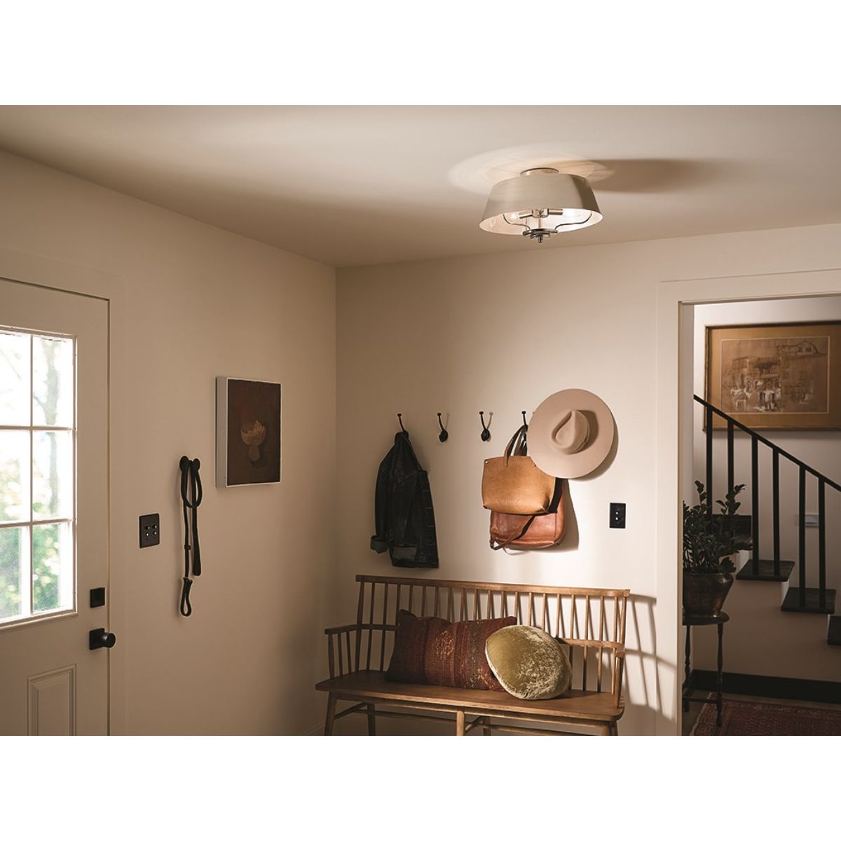 Luella 16 in. 3 Lights Convertible Pendant/Semi Flush Mount Light Polished Nickel finish - Bees Lighting