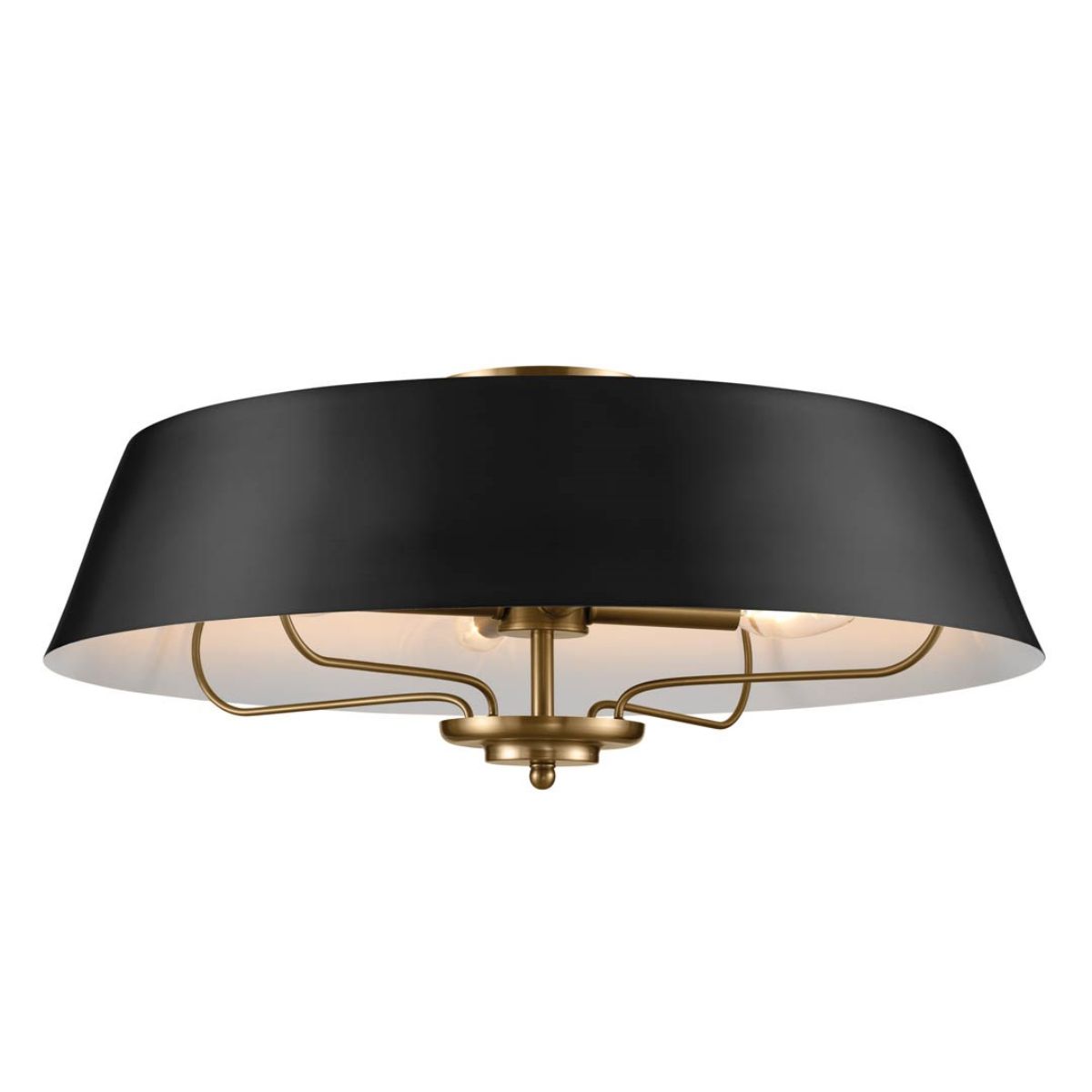Luella 22 in. 4 Lights Convertible Pendant/Semi Flush Mount Light Black finish - Bees Lighting