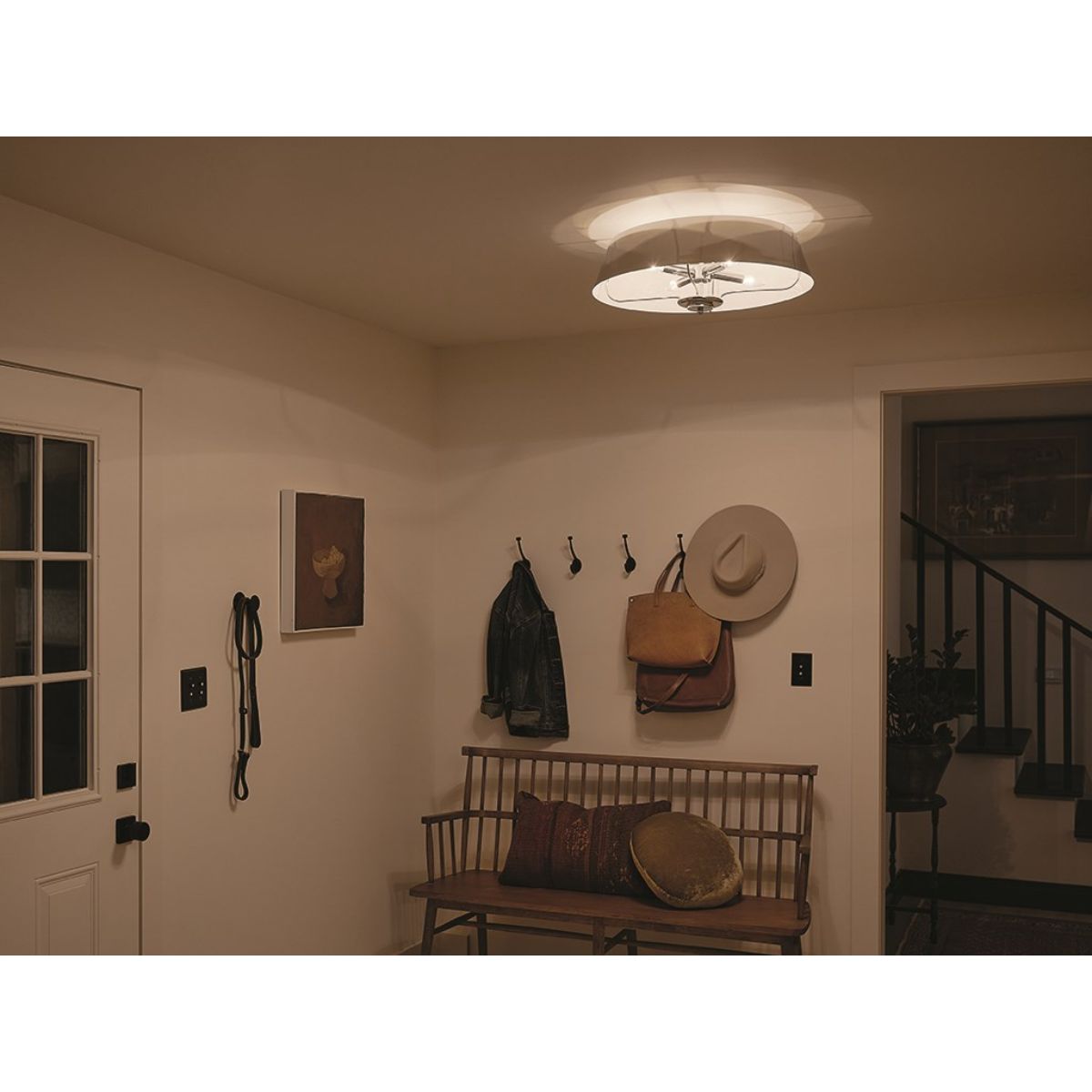 Luella 22 in. 4 Lights Convertible Pendant/Semi Flush Mount Light Polished Nickel finish - Bees Lighting