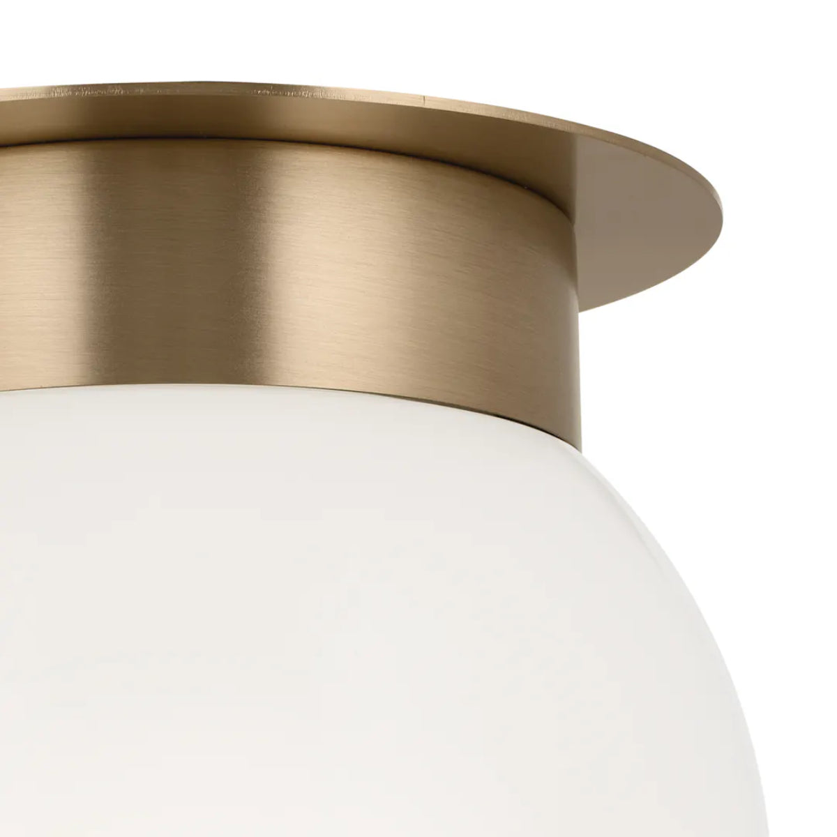 Albers 9" 1-Light Globe Flush Mount Light with Opal Glass, Champagne Bronze Finish - Bees Lighting