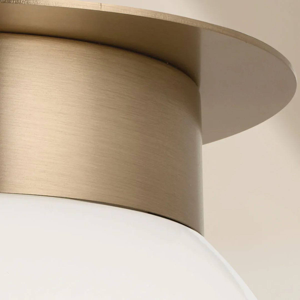 Albers 9" 1-Light Globe Flush Mount Light with Opal Glass, Champagne Bronze Finish - Bees Lighting