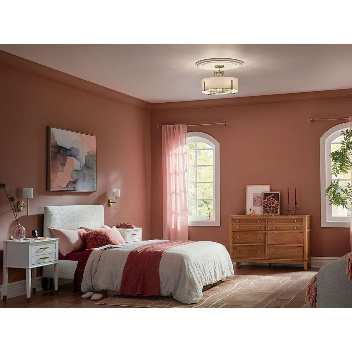 Malen 20 in. 8 Lights Semi-flush Mount Light Champagne Bronze Finish - Bees Lighting