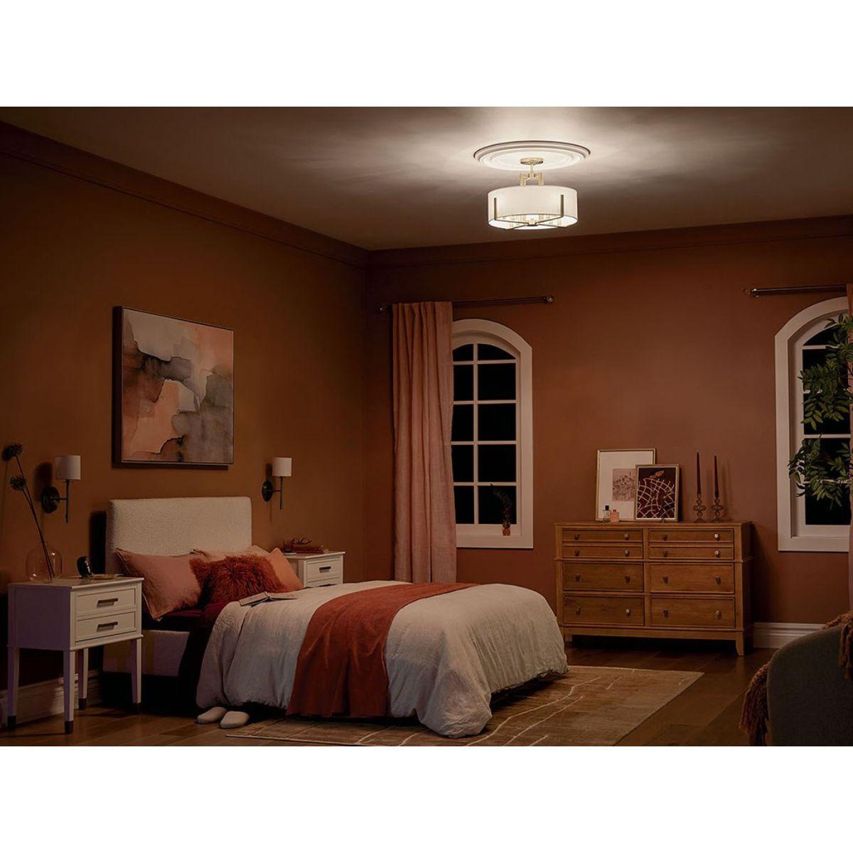 Malen 20 in. 8 Lights Semi-flush Mount Light Champagne Bronze Finish - Bees Lighting