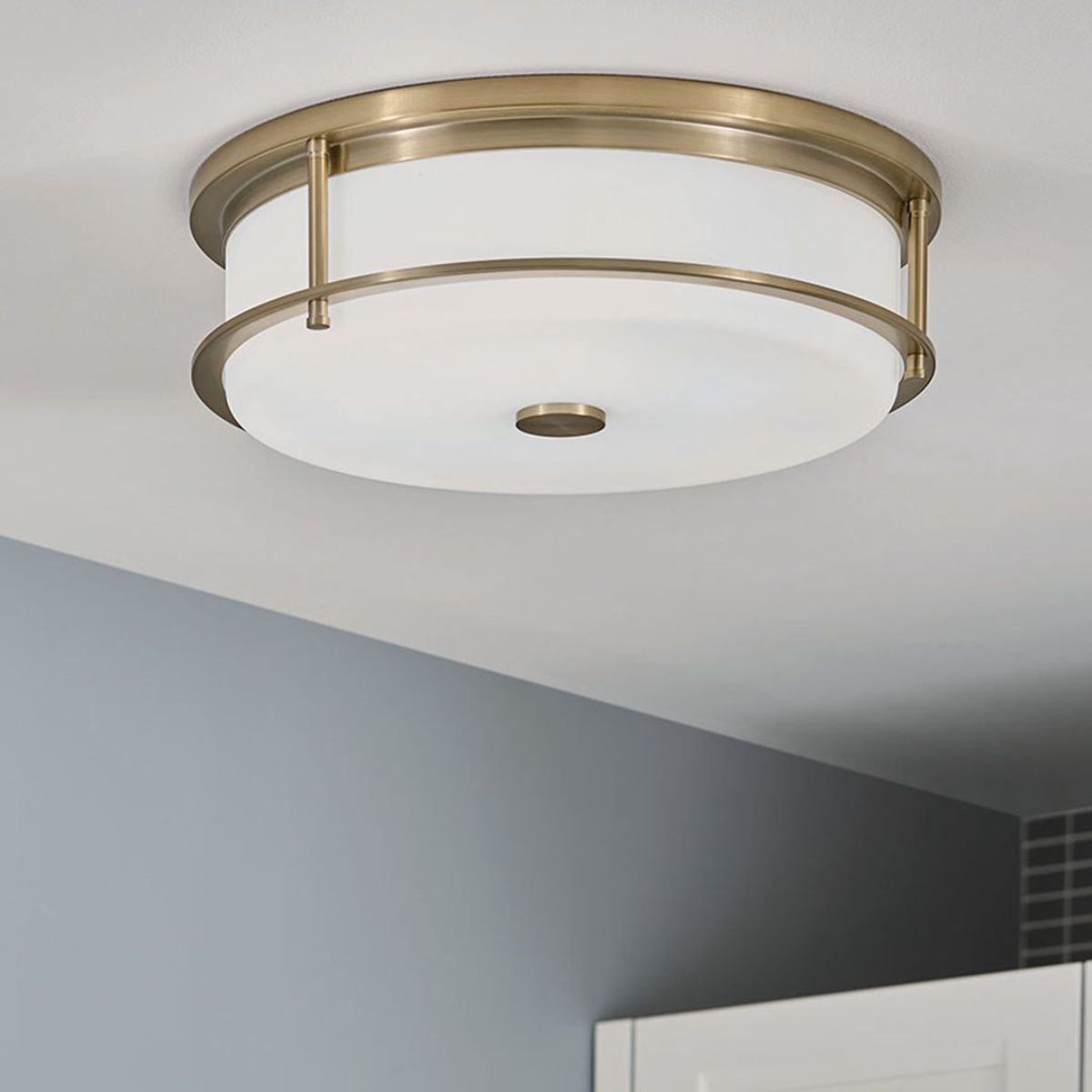 Brit 18 in. 4 Lights Flush Mount Light Champagne Bronze Finish - Bees Lighting