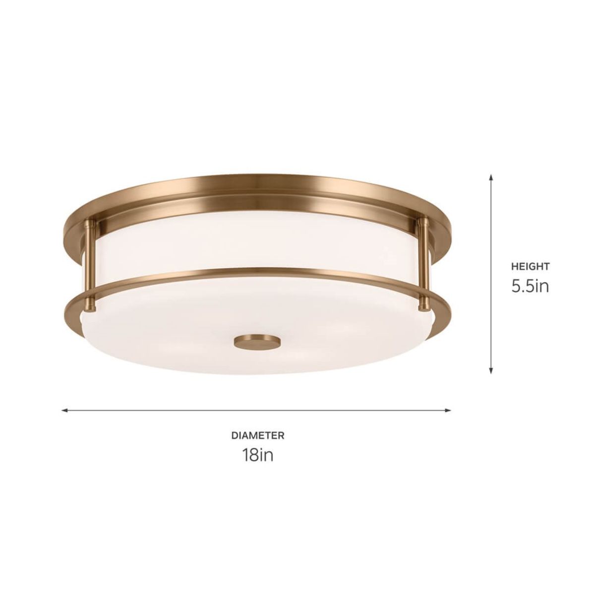 Brit 18 in. 4 Lights Flush Mount Light Champagne Bronze Finish - Bees Lighting