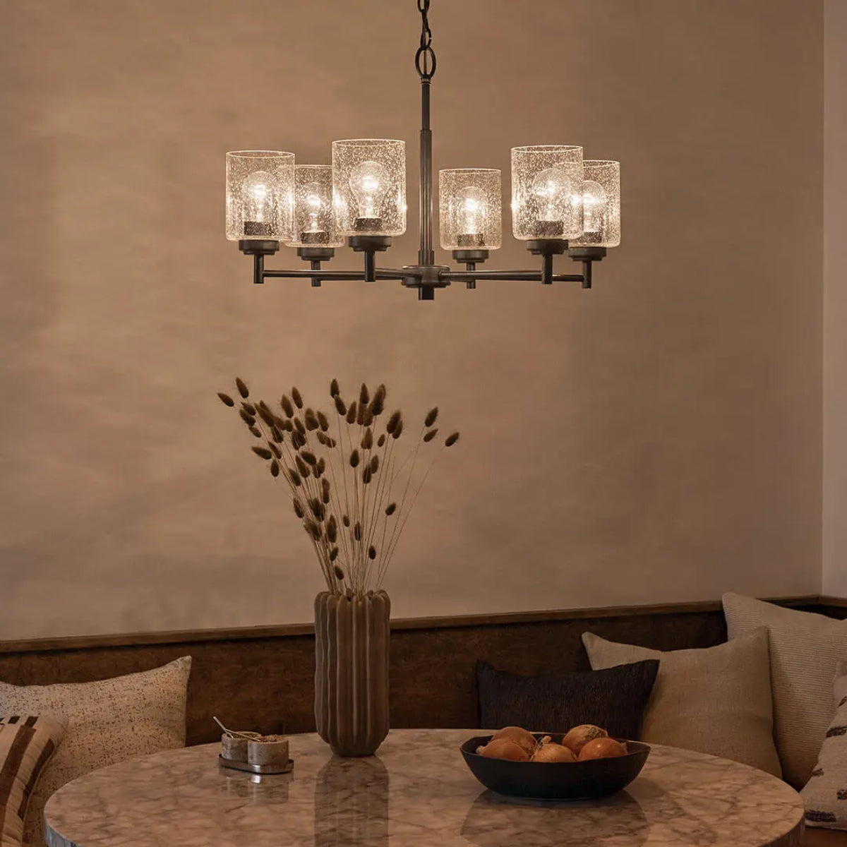 Winslow 26" 6-Light Chandelier, Olde Bronze Finish - Bees Lighting