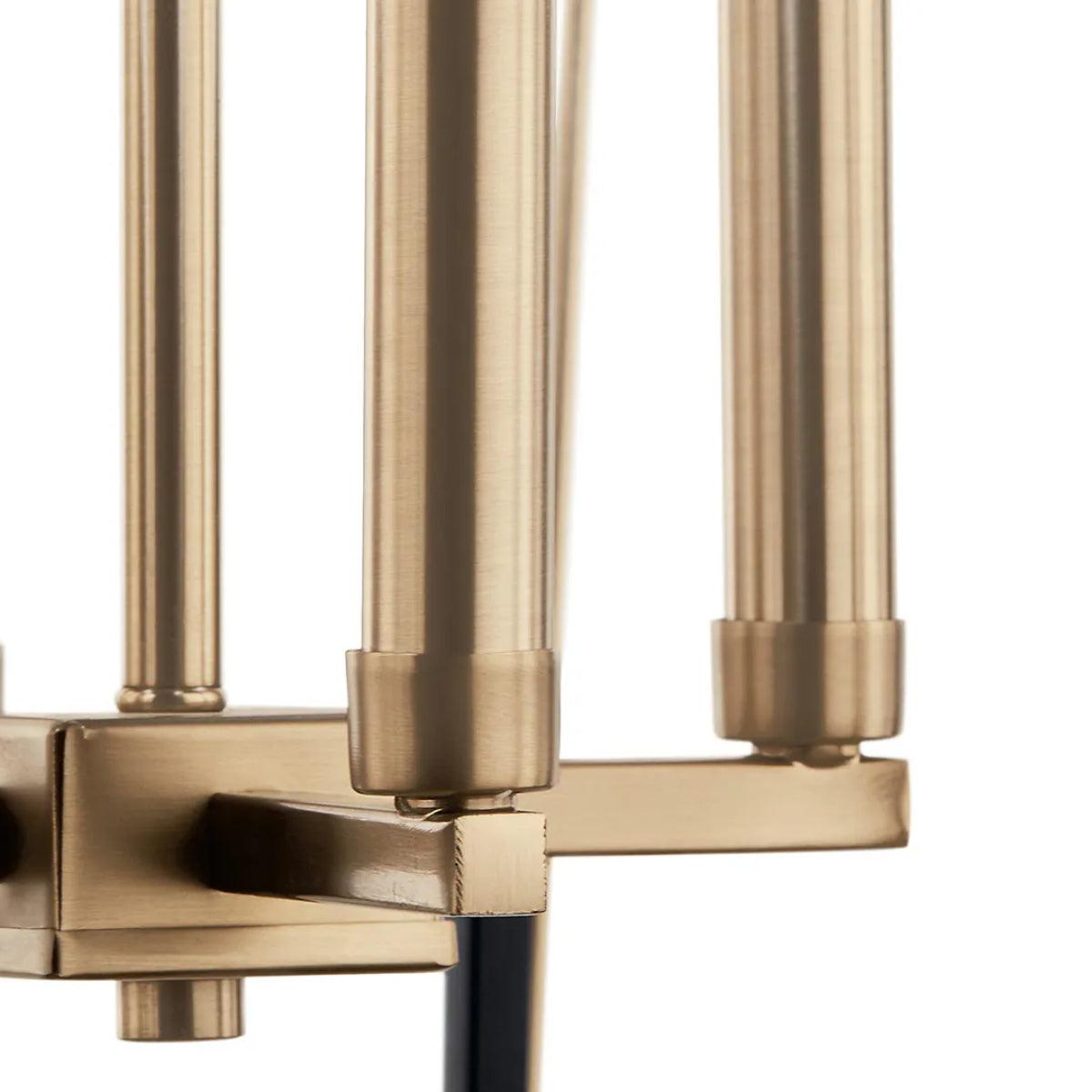 Eisley 21" 4-Light Pendant Light, Black and Champagne Bronze Finish - Bees Lighting