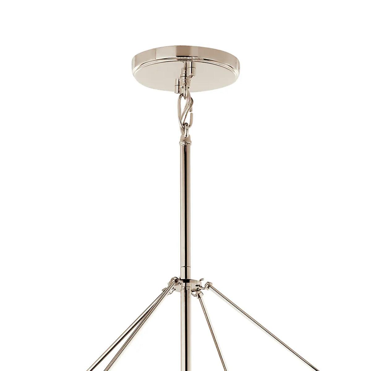Eisley 40" 8-Light Pendant Light, Black and Polished Nickel Finish - Bees Lighting