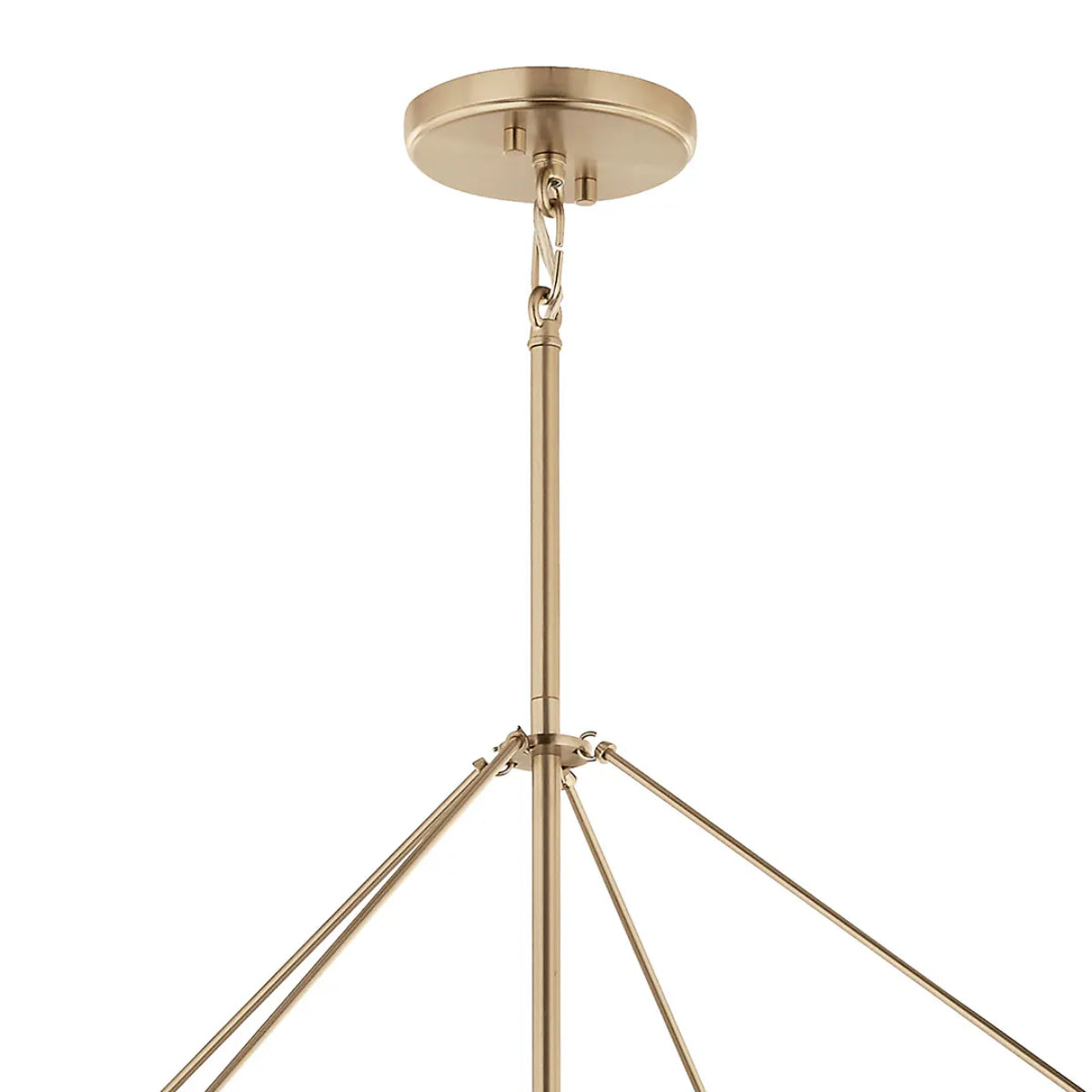 Eisley 50" 8-Light Pendant Light, Black and Champagne Bronze Finish - Bees Lighting