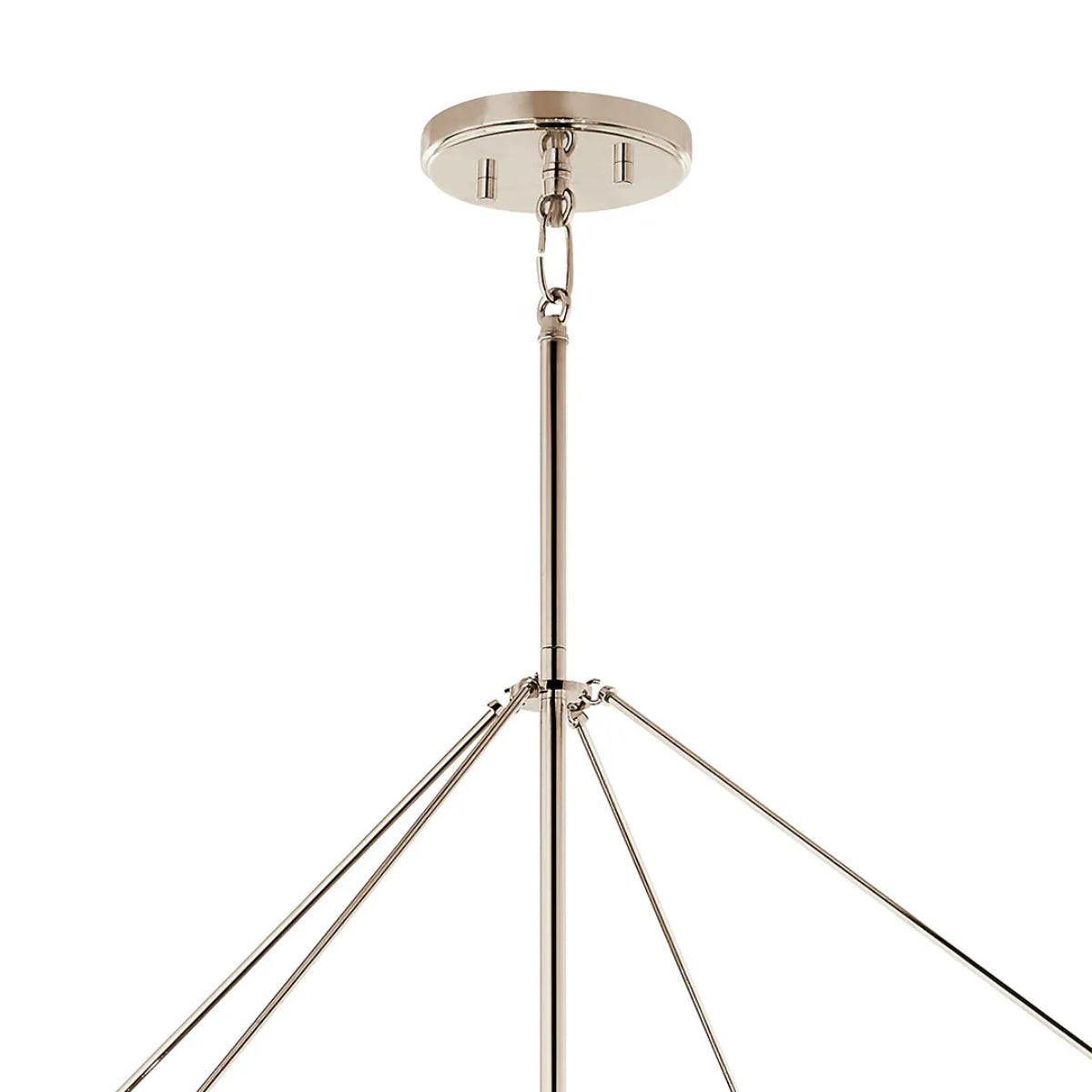 Eisley 50" 8-Light Pendant Light, Black and Polished Nickel Finish - Bees Lighting