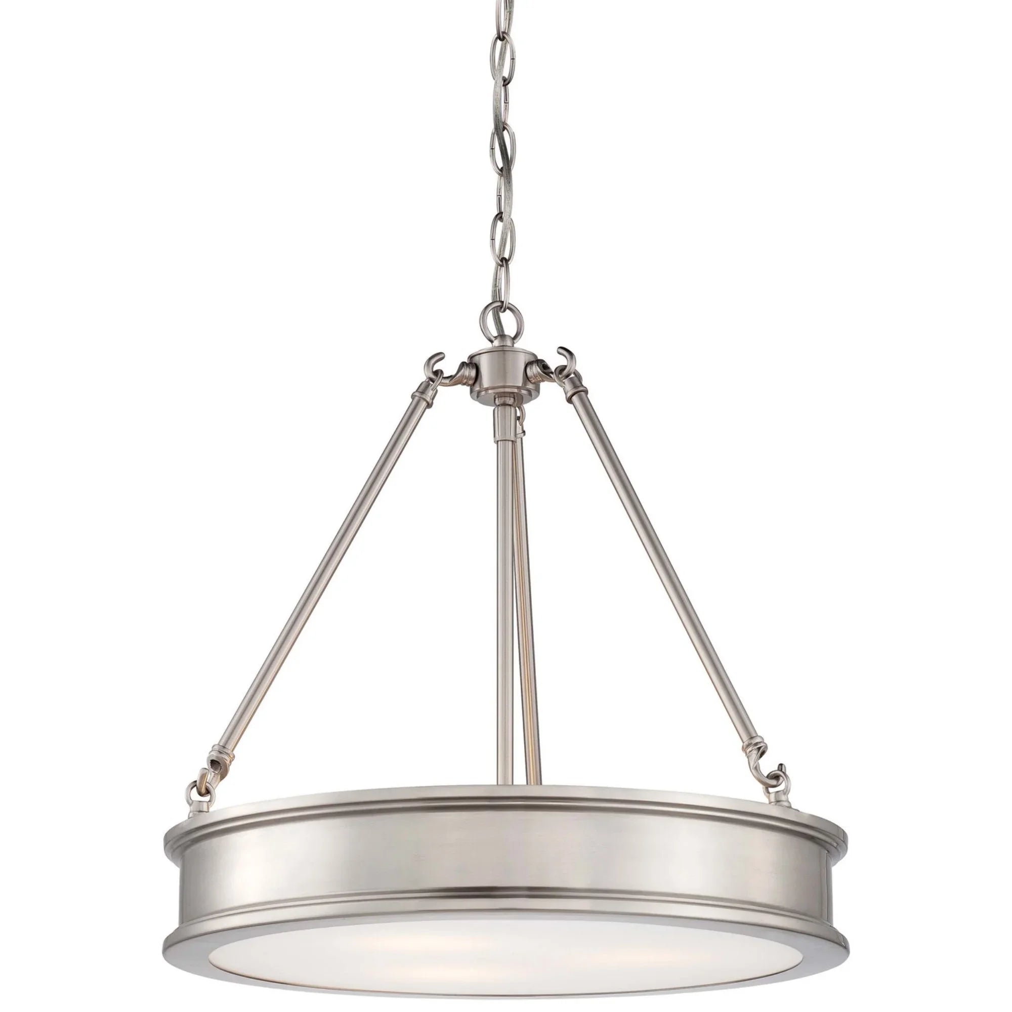 Harbour Point 19" 3-Light Pendant, Brushed Nickel Finish - Bees Lighting