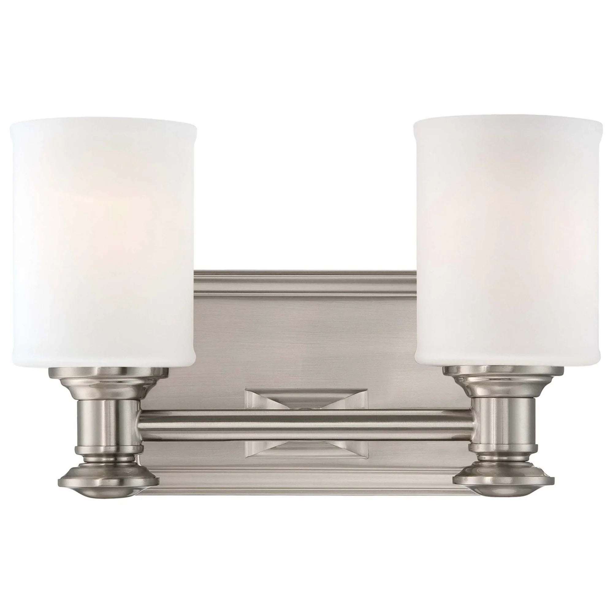 Harbour Point 14" 2-Light Bath Vanity, Brushed Nickel Finish - Bees Lighting
