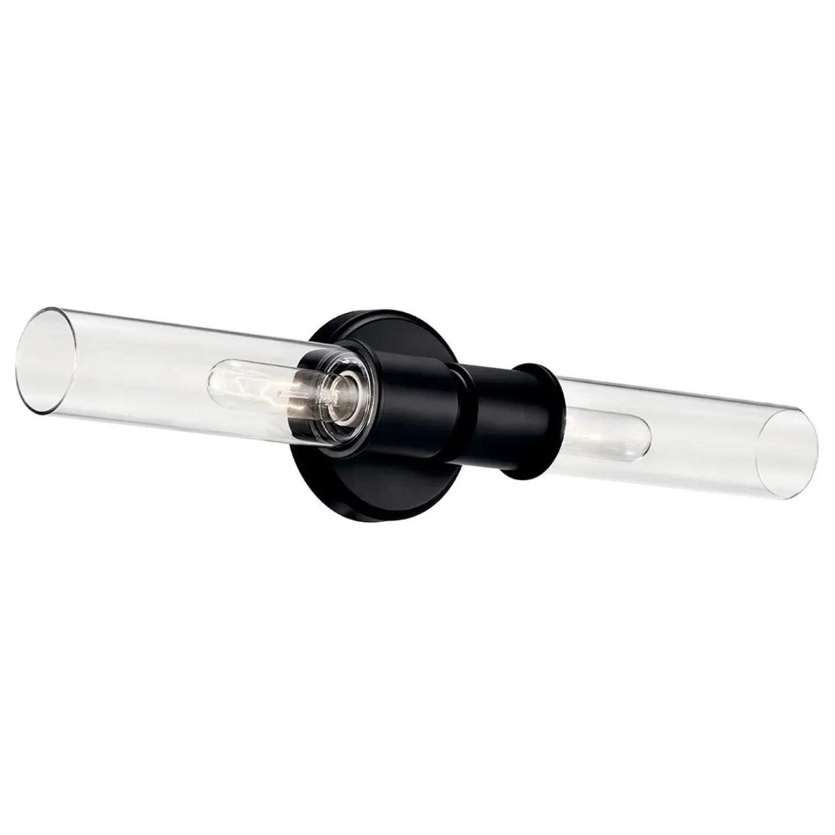 Aviv 24" 2-Lights Wall Sconce, Black Finish - Bees Lighting